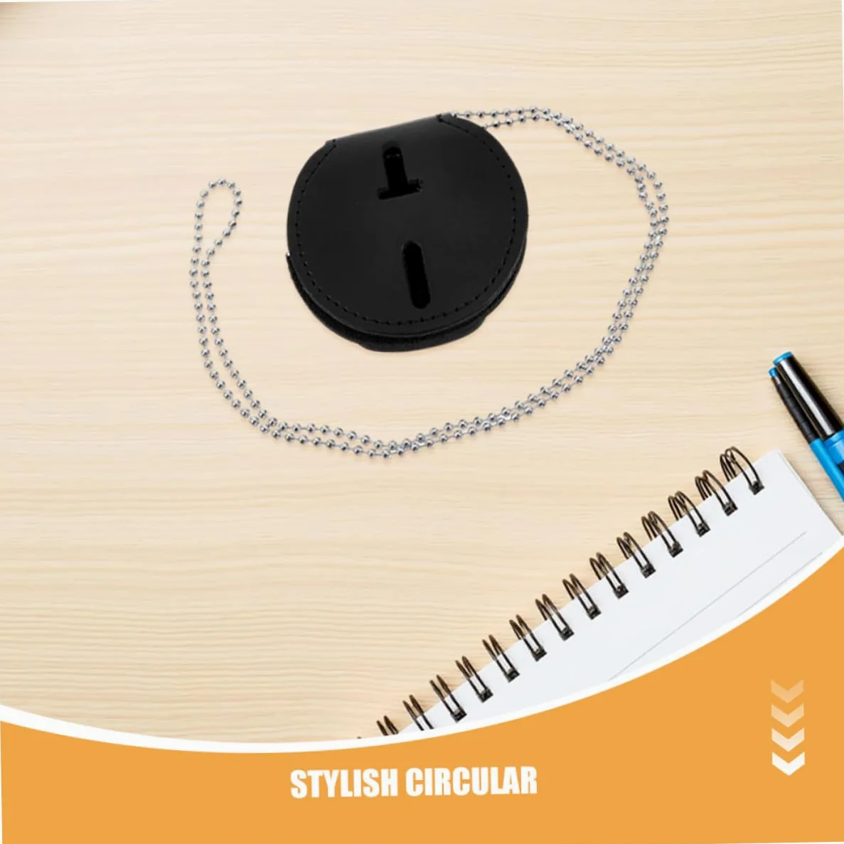 DOITOOL Porta Badge in Pu con Cordino da Collo e Clip 7 Pz, Porta Tessera Rigido per Eventi e Utilizzo Quotidiano