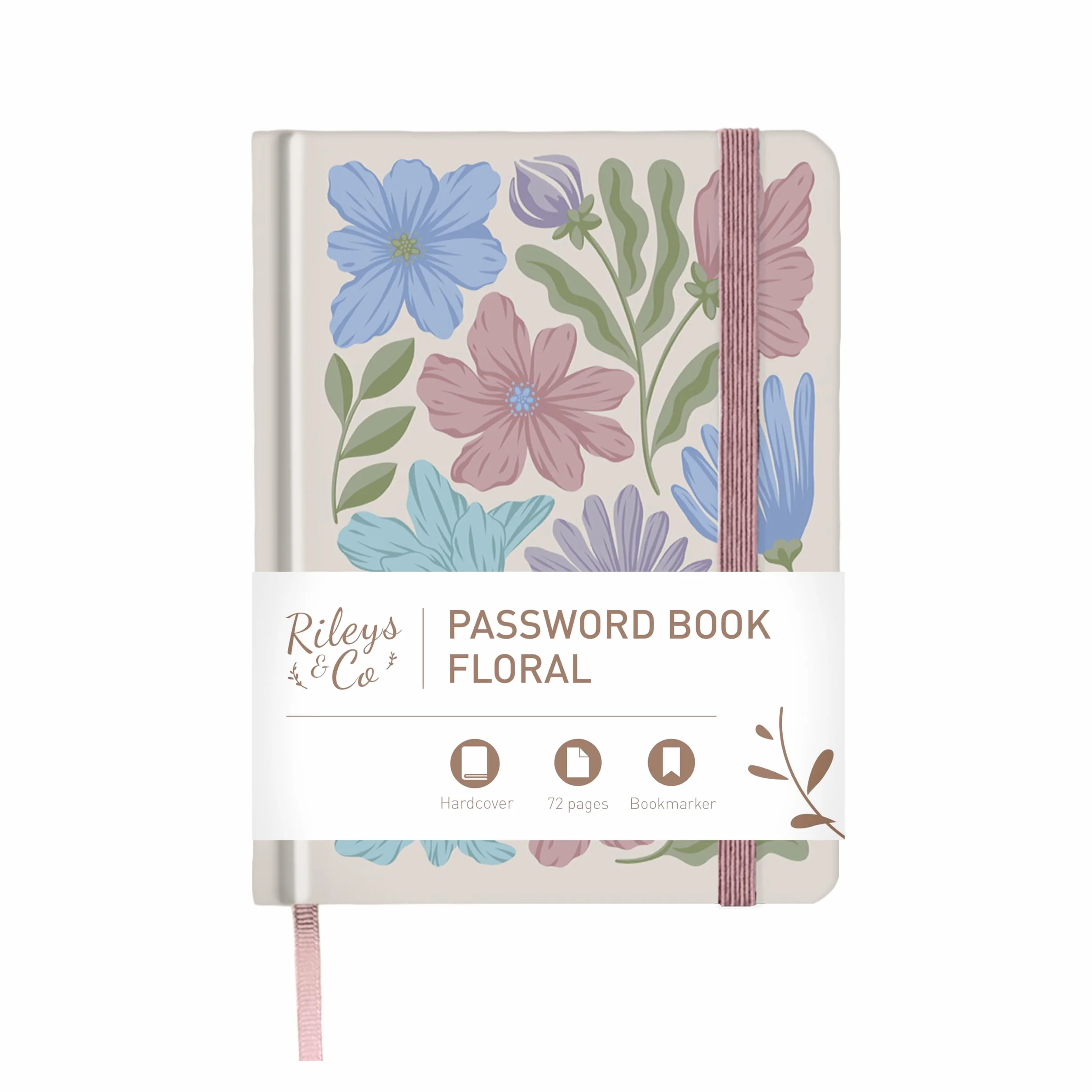 Rileys & Co Quaderno delle Password Tascabile 15x13 cm Libro Password con Pagine Ordine Alfabetico