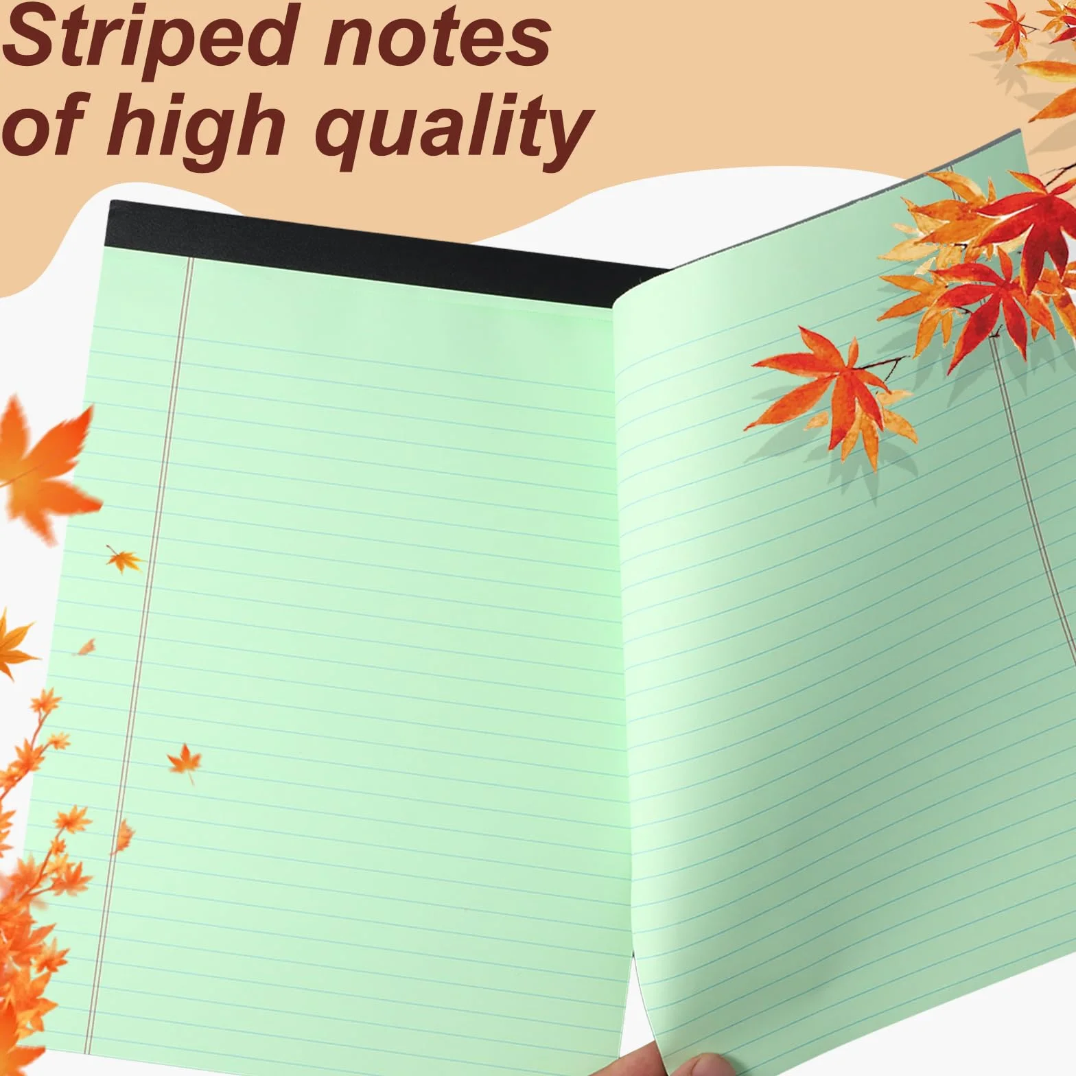 Legal Pad A4 Blocco Note 8.5" x 11.65" Carta a Righe Colorata 50 Fogli per Ufficio Scuola Casa