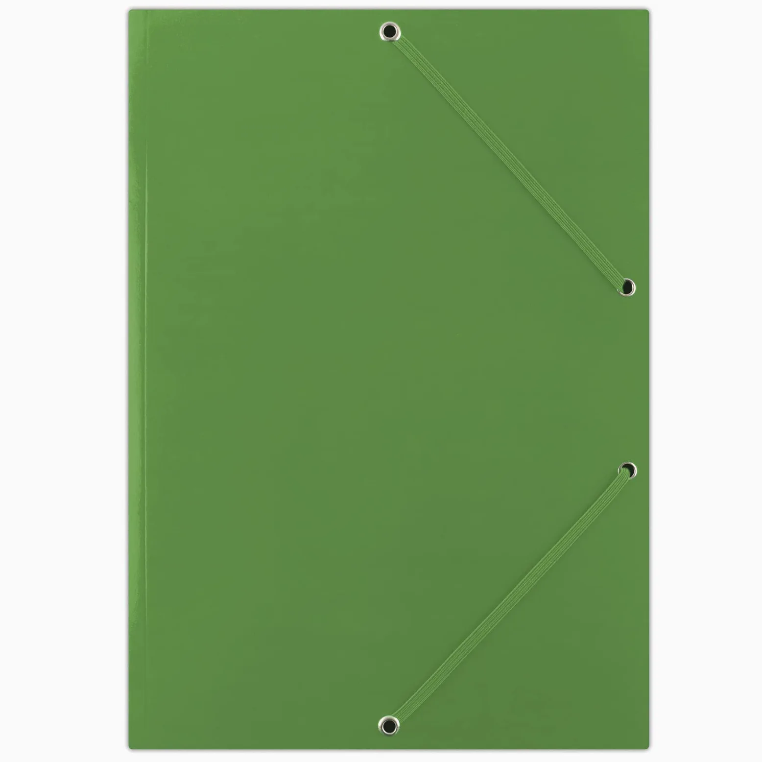 DONAU FEP06G - Cartellina portadocumenti A4, in cartone resistente, con 2 elastici in gomma, confezione da 50 pezzi, colore: verde, ideale per l'ufficio e la scuola, punto verde