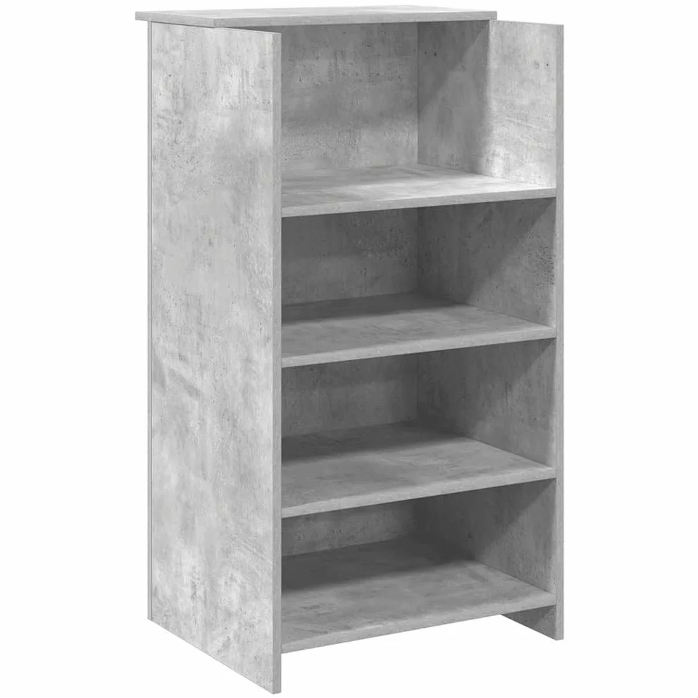 vidaXL Reception Grigio Cemento 55x50x103,5 cm Legno Multistrato Ufficio, Cassa, Salone