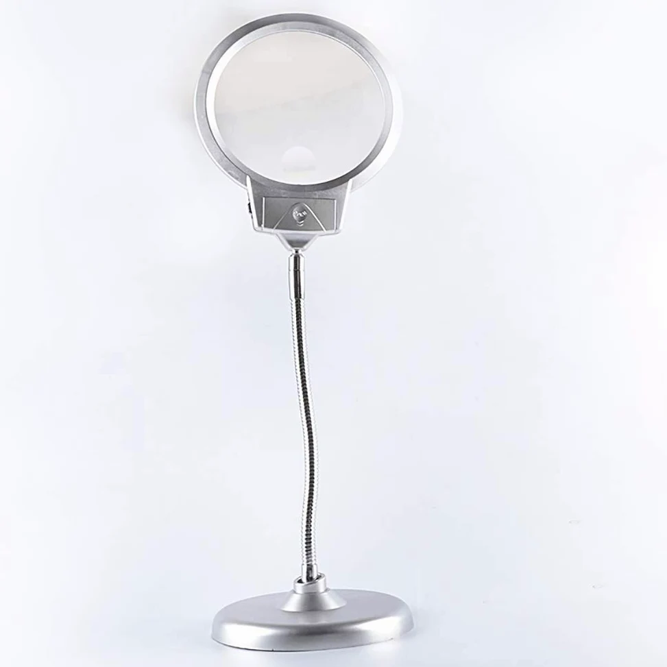 Lampada da Tavolo con Lente d'Ingrandimento per Anziani, Lettura Tramite Cellulare, Lente Grande HD, Tubo Flessibile Regolabile 30 Volte, angolazione Regolabile, Nuvole di Buon aus