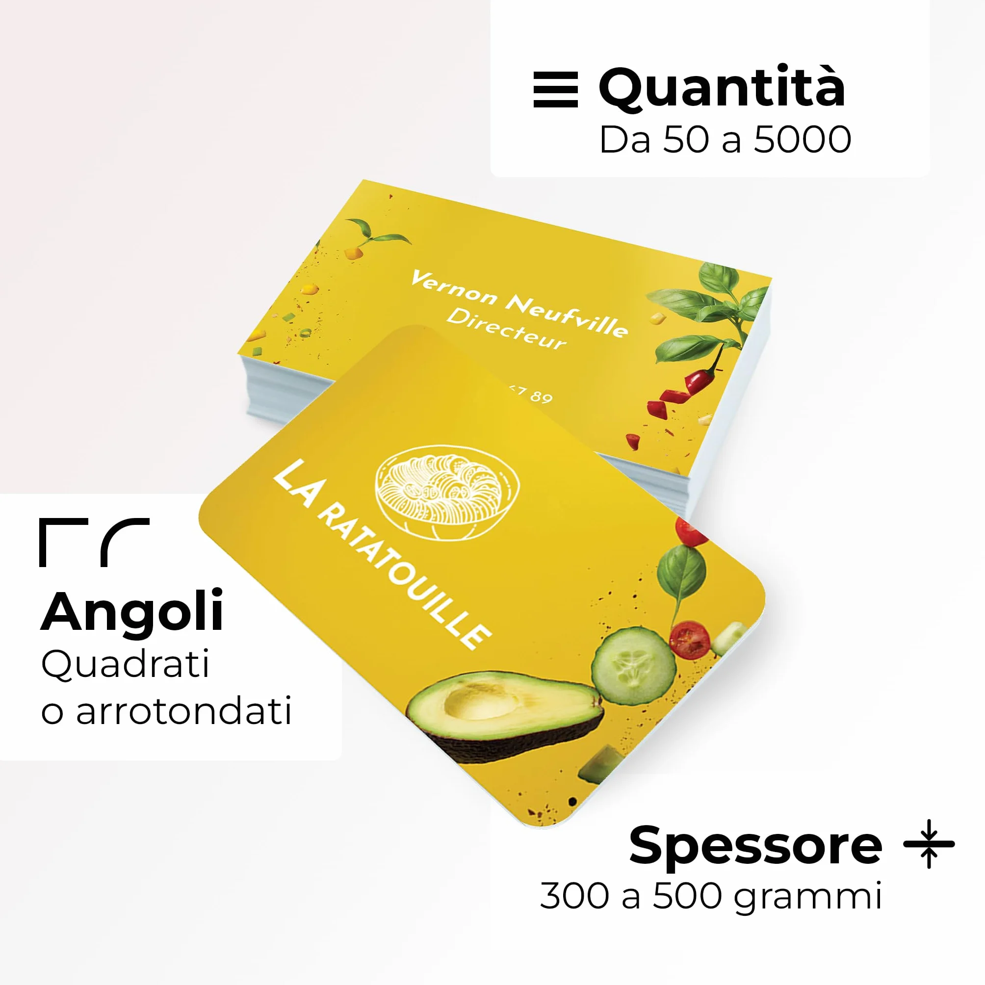 UTTSCHEID Biglietti da Visita Personalizzati Professionali 5000 pezzi Premium
