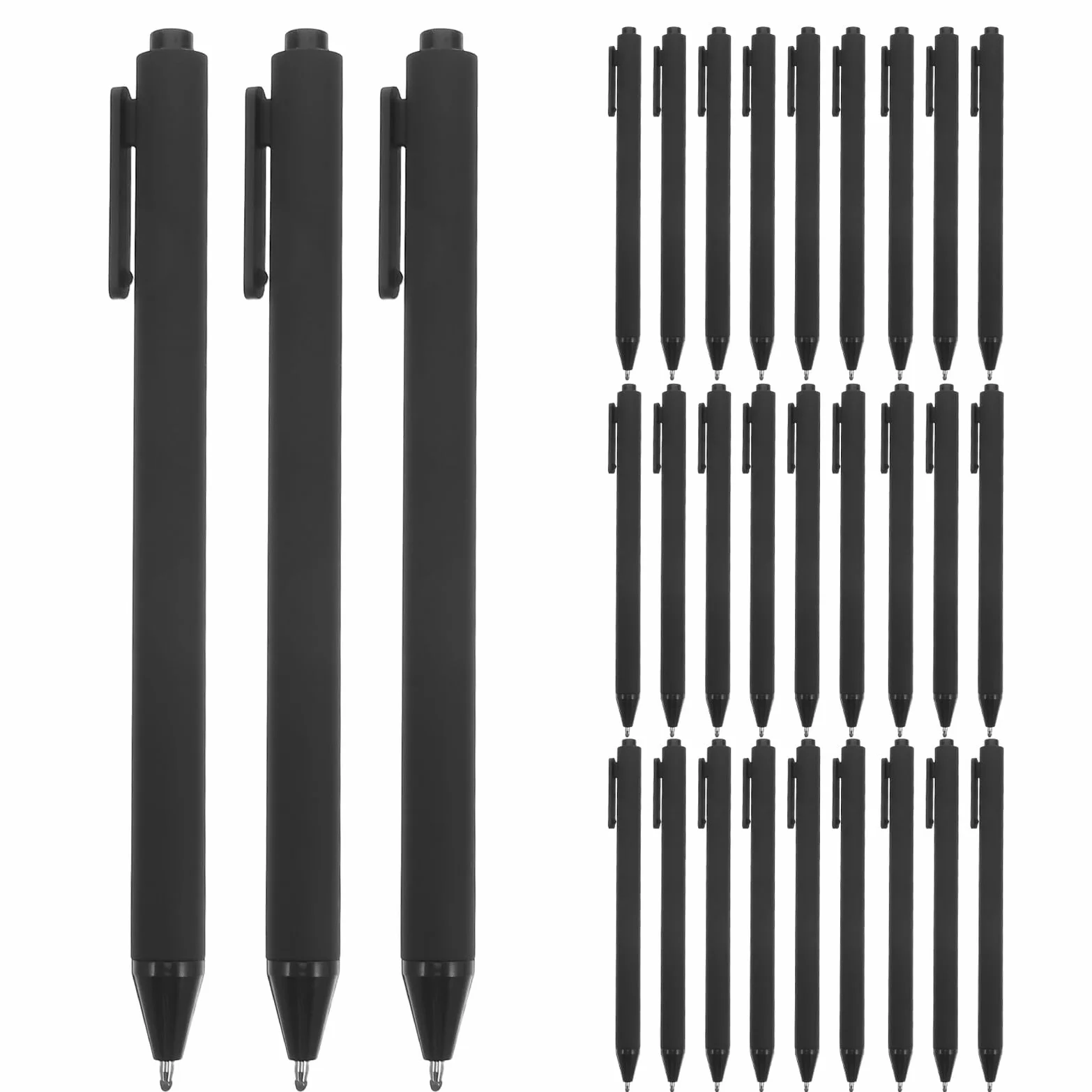 MAGICLULU 108pezzi Penne Gel Nere Retrattili in Plastica Design Retrattile senza Sforzo Scrittura Scorrevole Inchiostro ad Asciugatura Rapida per Ufficio e Scuola come Articoli per Ufficio