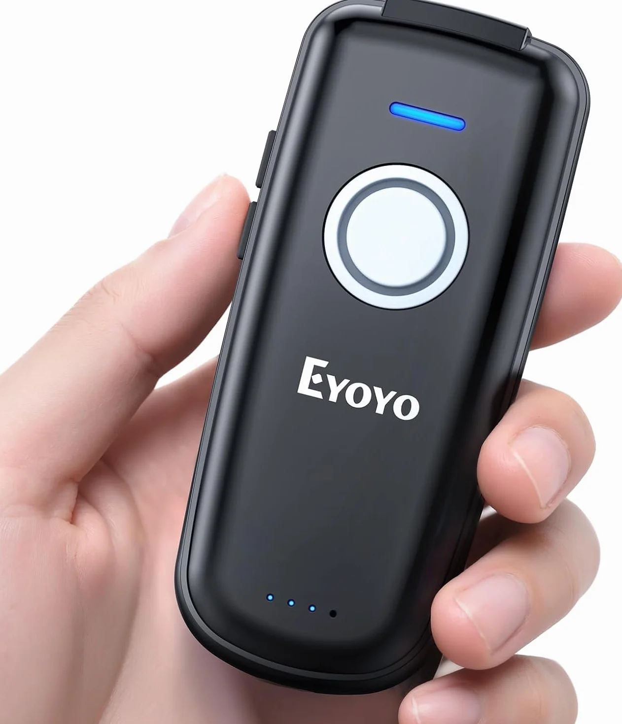 Eyoyo Mini 1D Bluetooth scanner di codici a barre senza fili, con pulsante di accensione/spegnimento, batteria ricaricabile da 1500 mAh, portatile CCD codici a barre lettore compatibile con Windows