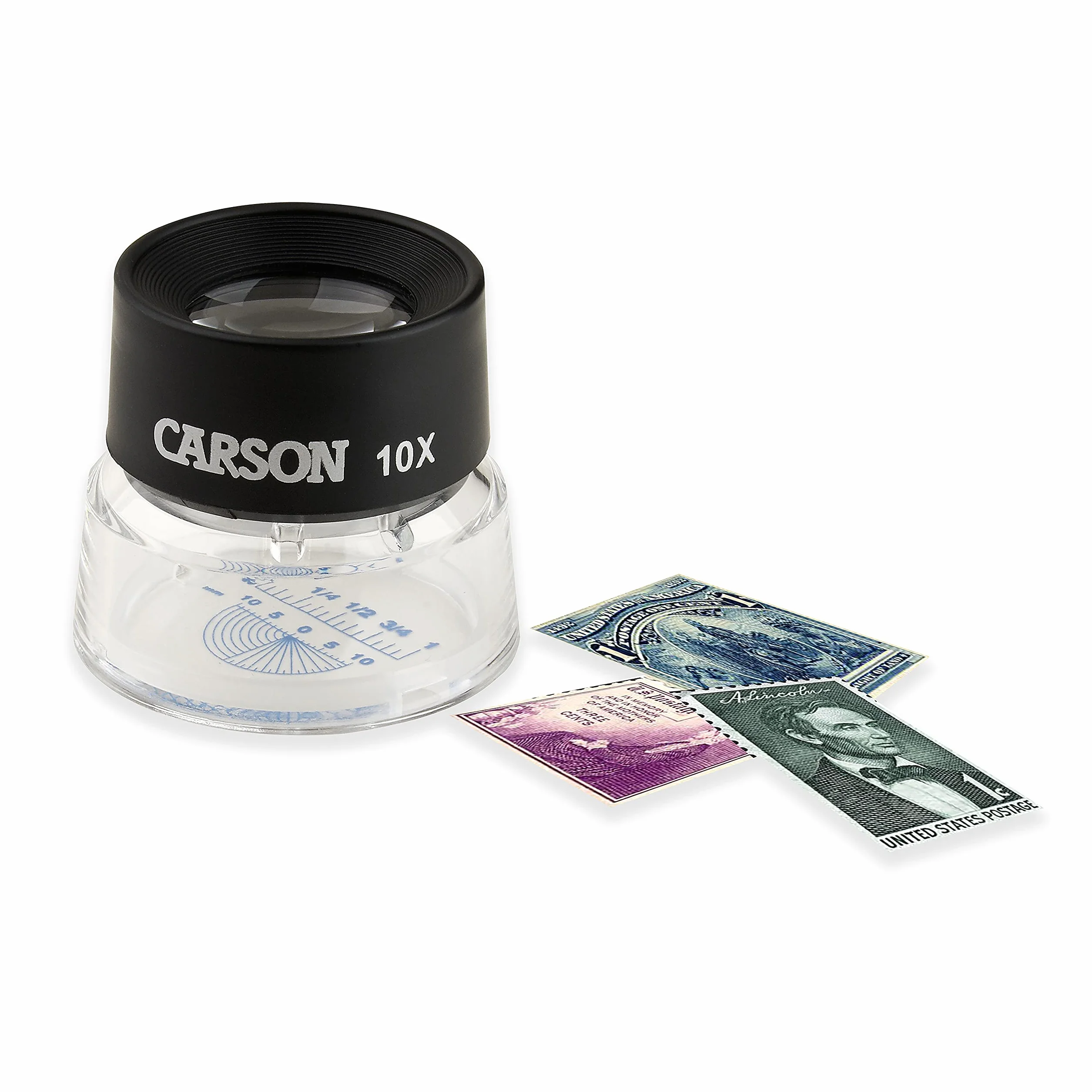 Carson Optical LumiLoupe LL-20 lente di ingrandimento x10 con griglia di misurazione