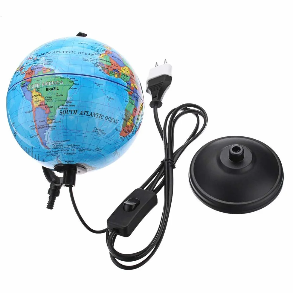 Mappamondo da Tavolo, mappamondo Luminoso a LED con Supporto Strumenti di Geografia per l'educazione dei Bambini, Decorazione per Ufficio a casa Regalo per Bambini