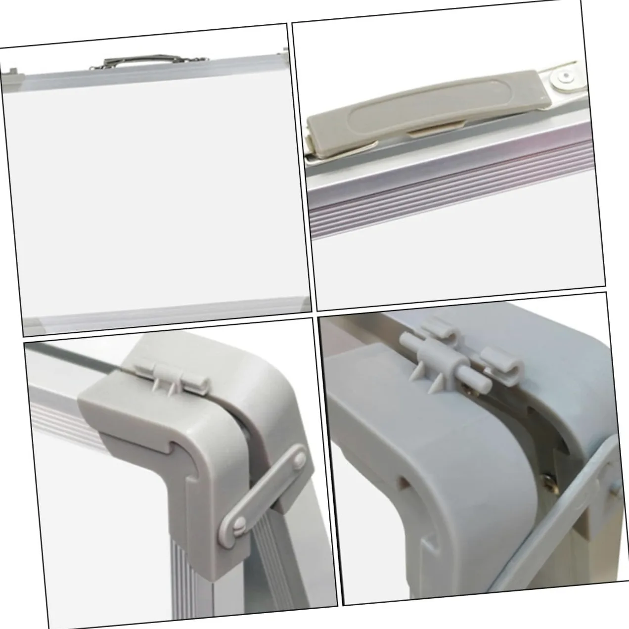 Luxshiny Mini Lavagna Bianca da Tavolo Bifacciale Pieghevole Supporto Regolabile in Alluminio, Lavagna Magnetica Cancellabile a Secco per Casa, Scuola e Ufficio