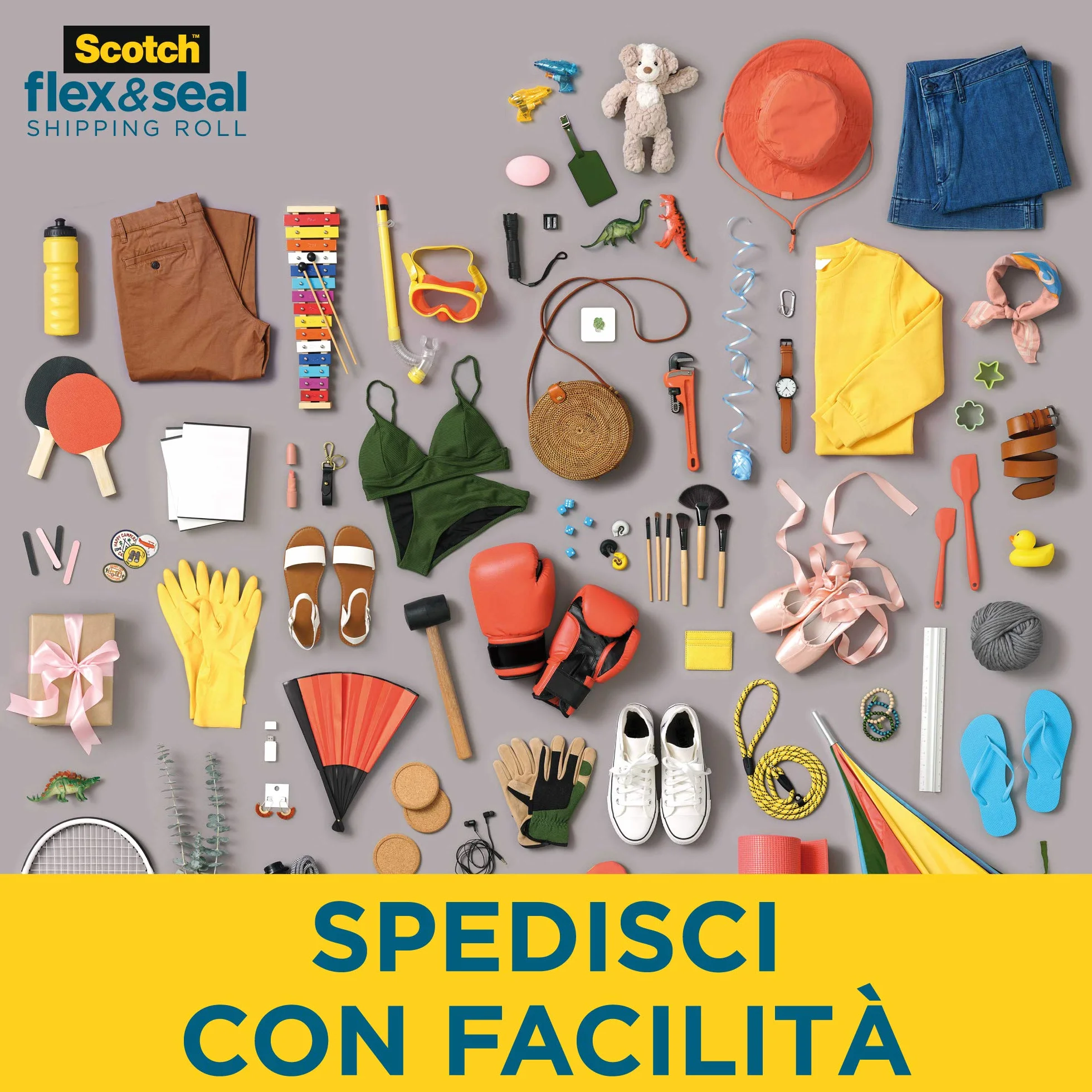 Scotch Flex & Seal Rotolo di Spedizione 38 cm x 6 m Imballaggio Alternativa a Poli Mailer