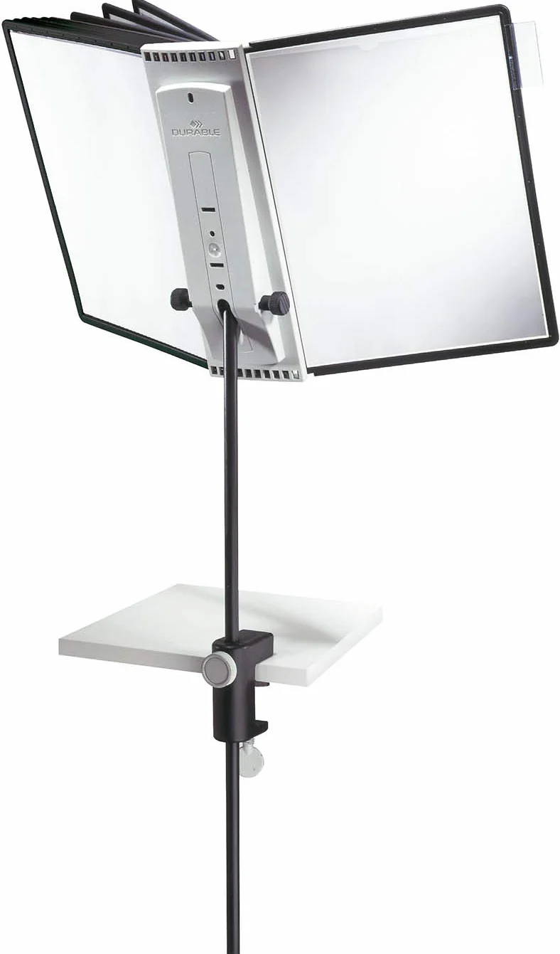 Sherpa Desk Clamp 10 Leggio da Tavolo con Morsetto, 10 Pannelli, Formato A4, Regolabile, 250 x 600 x 88 mm