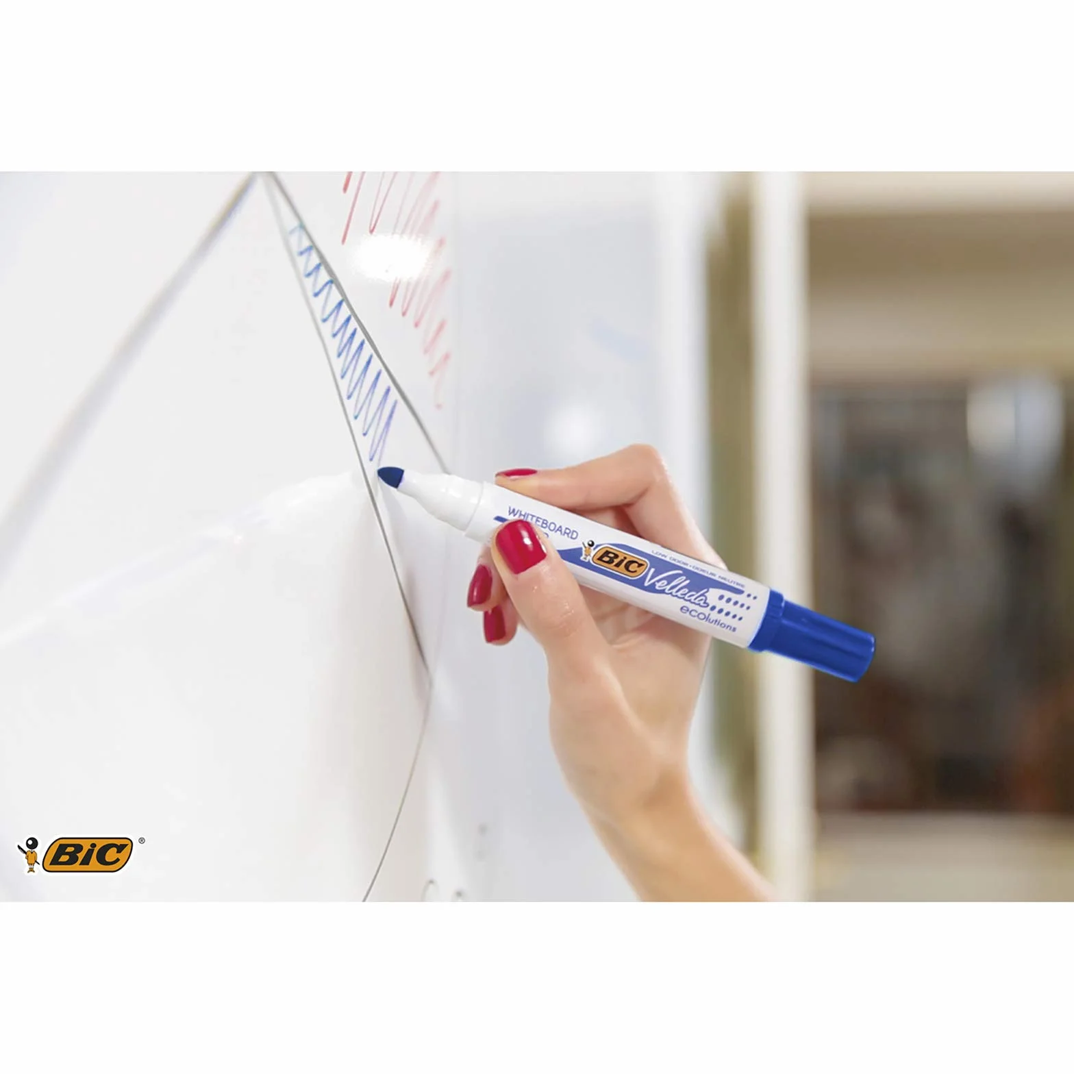 BIC Board Marker Bullet Tip 3, Whiteboard, 12 Pezzi