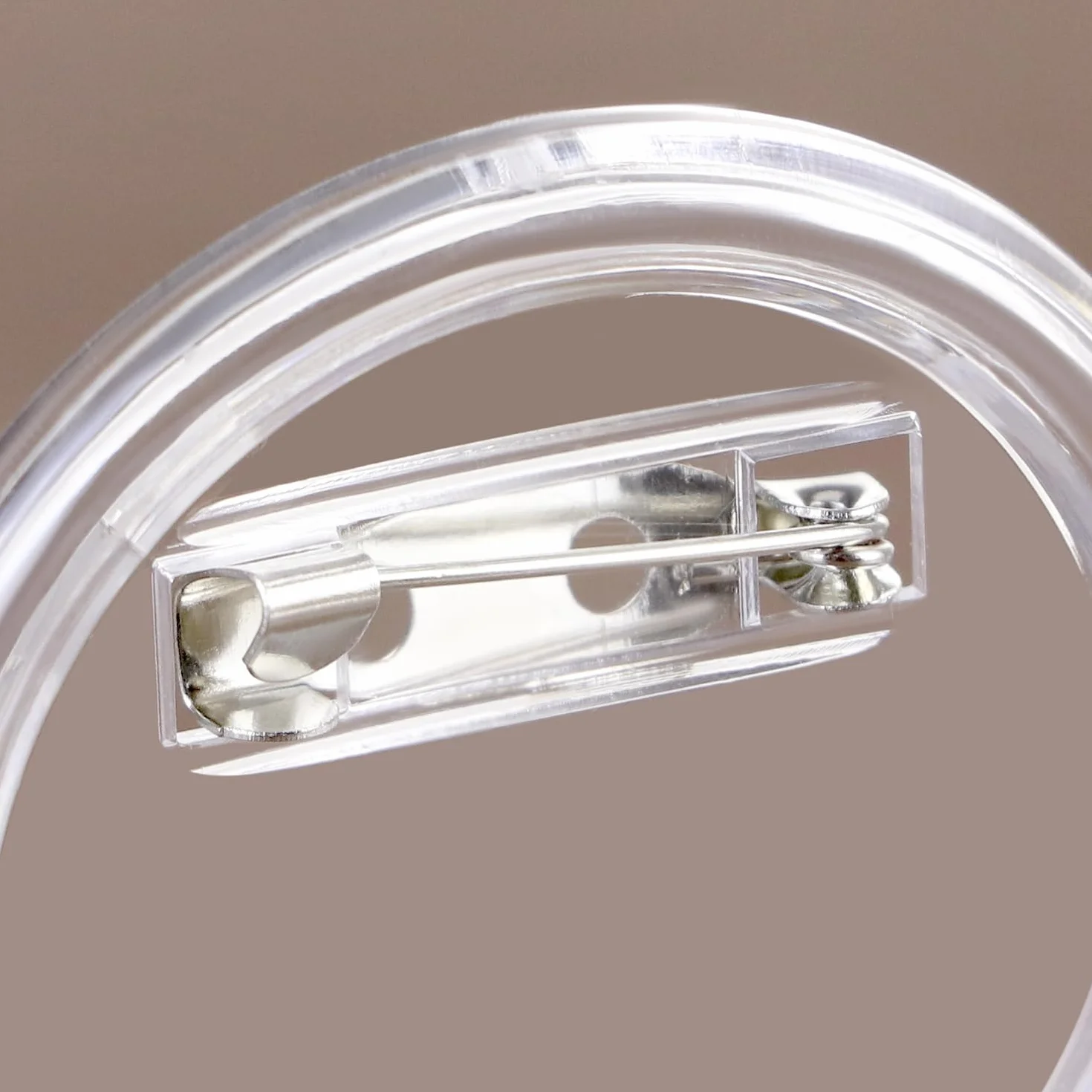QWORK 30 Pezzi Spille Personalizzabili 60mm Acrilico Trasparente per Decorazione