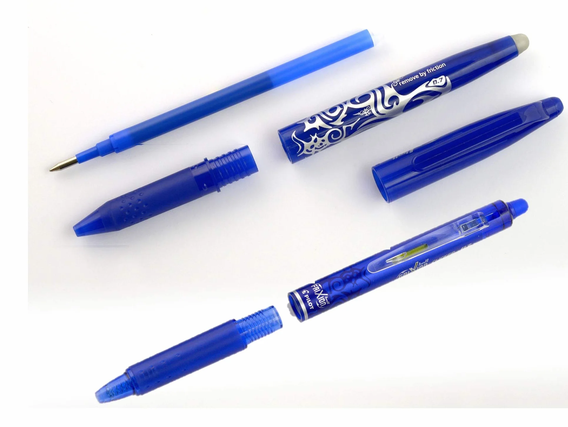 Pilot FriXion 3 set Ricariche Blu Punta Media per Penna Cancellabile Frixion Ball e Clicker