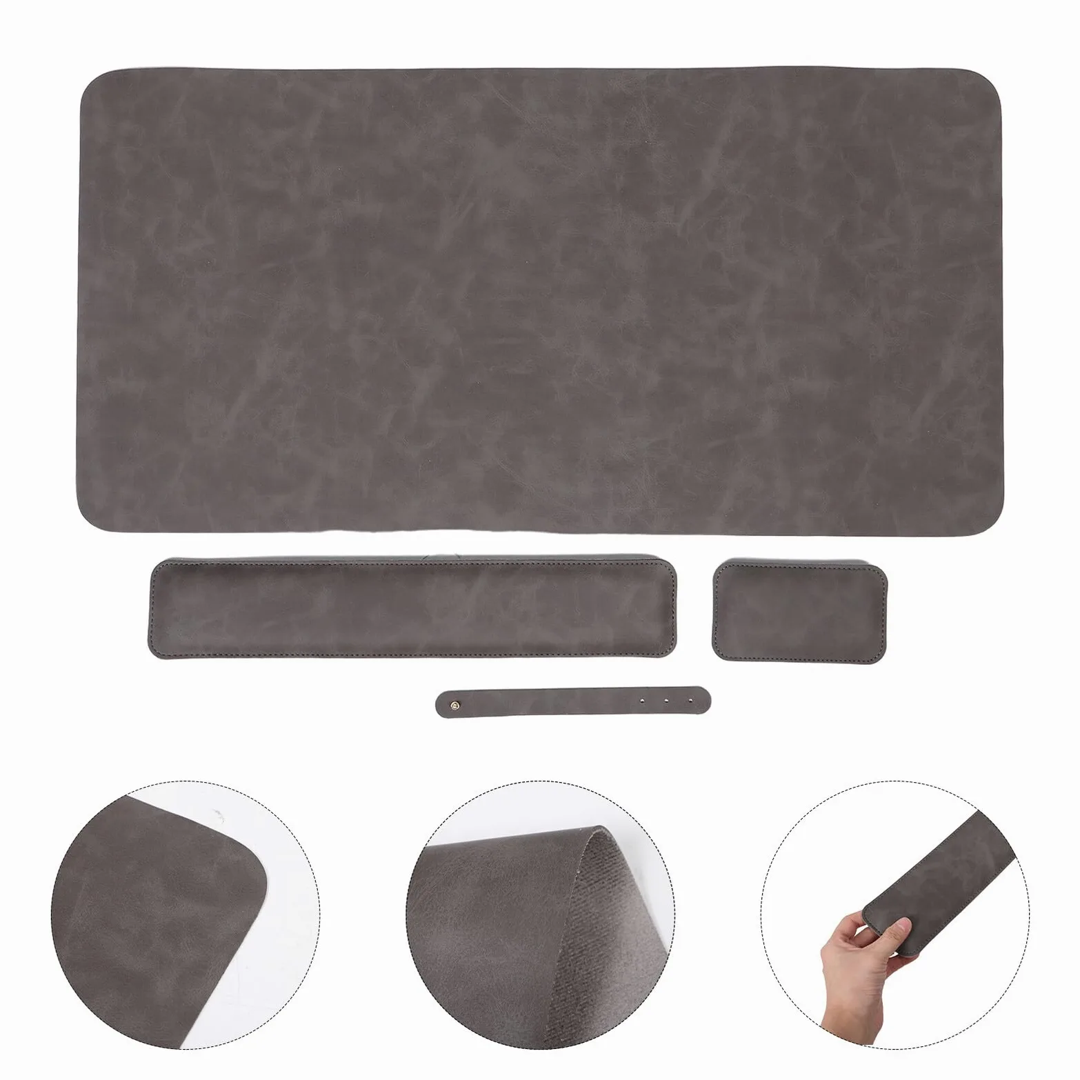 Toddmomy Set Poggiapolsi per Tastiera e Mouse 70X35 CM in Materiale Resistente Tappetino Ergonomico Antiscivolo per Ufficio e Gaming Allevia Affaticamento e Protegge Polsi Durante Lunghe