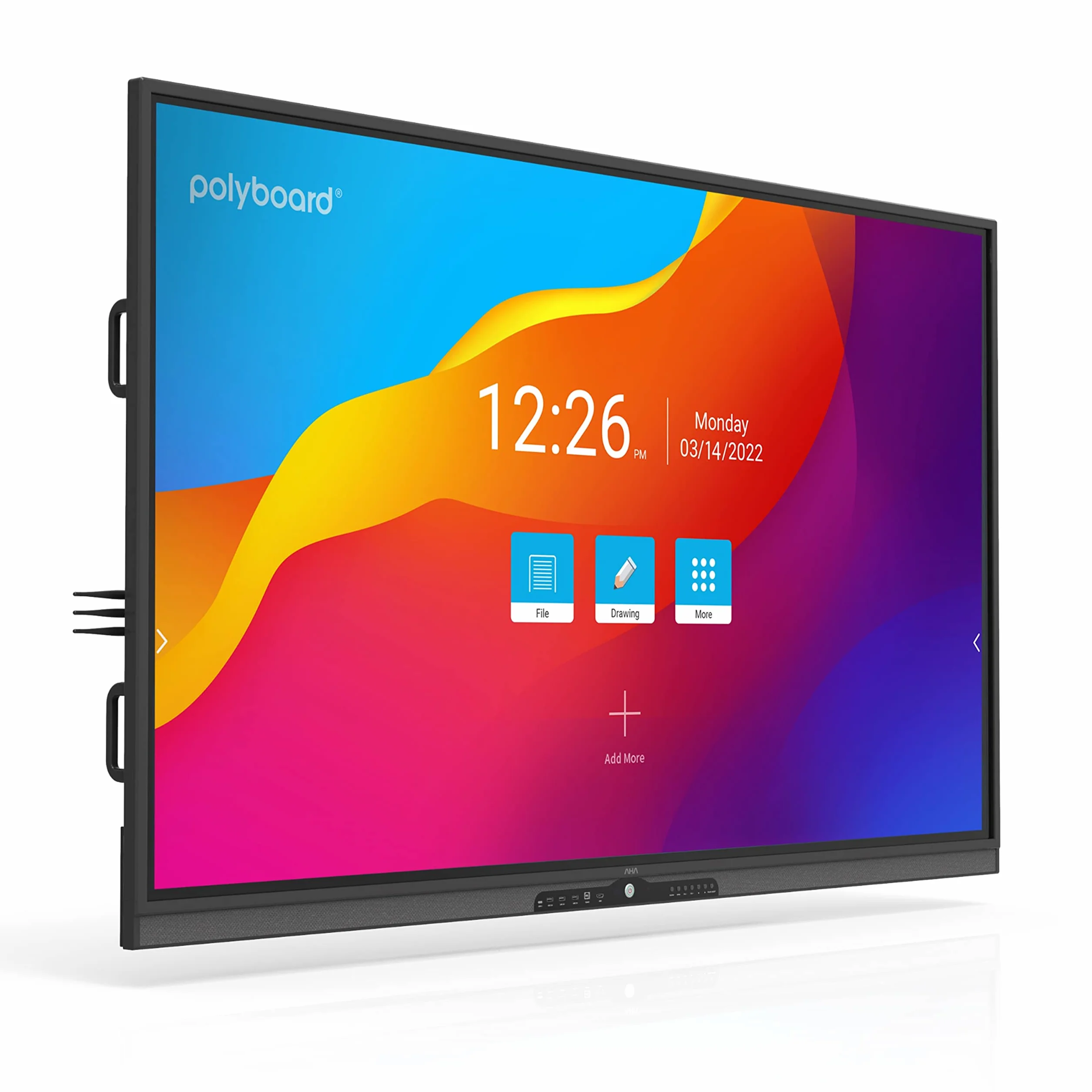 polyboard - Lavagna interattiva 65 pollici 3840x2160 UHD 2.4GWiFi - Smart Board elettronica multimediale da muro digitale - Monitor interattivo touch-screen da parete - Schermo per la classe e aziende
