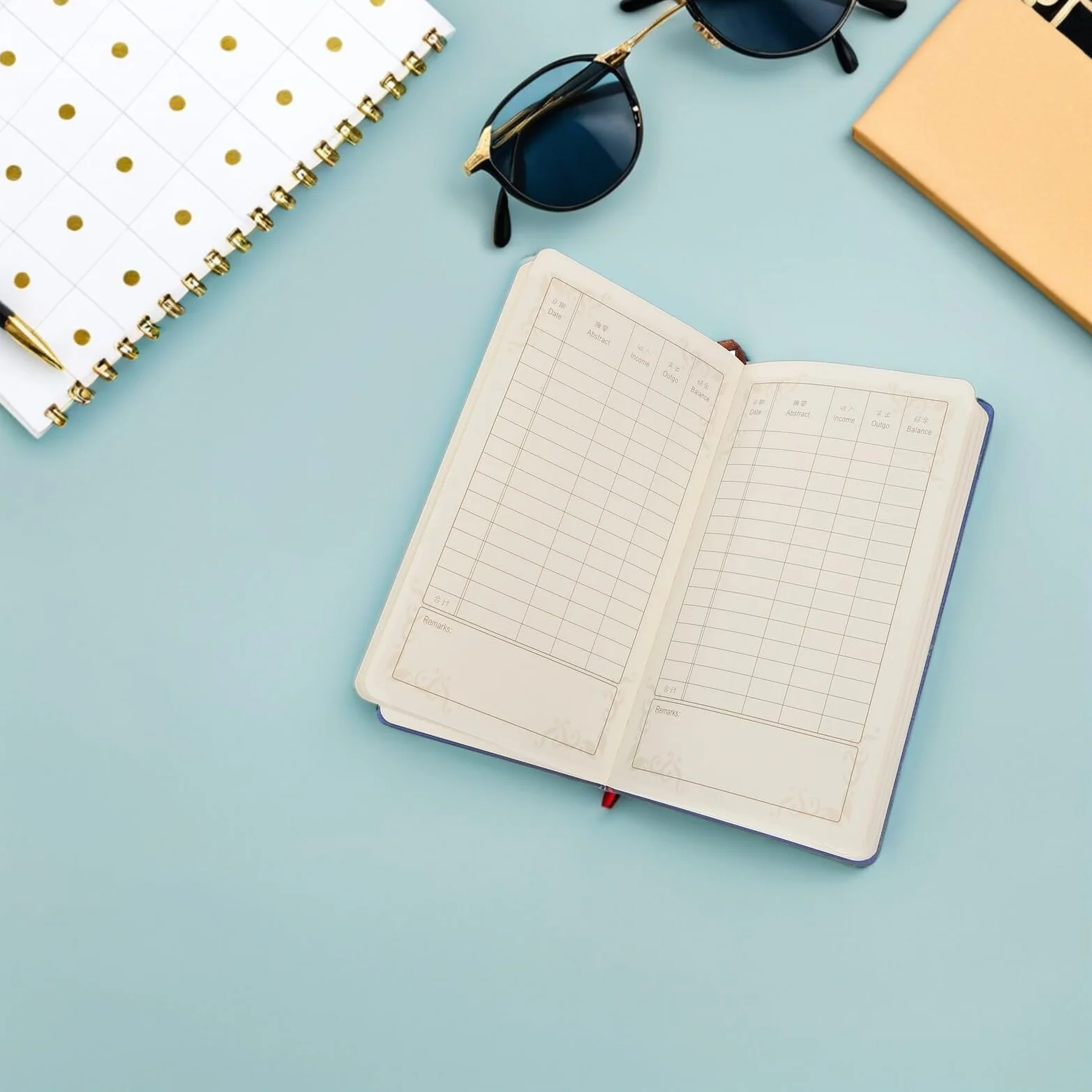 Quaderno di Bilancio Portatile A6 Set da 10 Pezzi Pianificatore Finanziario Mensile Blu in PU Organizzatore di Budget Personale per Gestione Spese Quotidiane e Monitoraggio