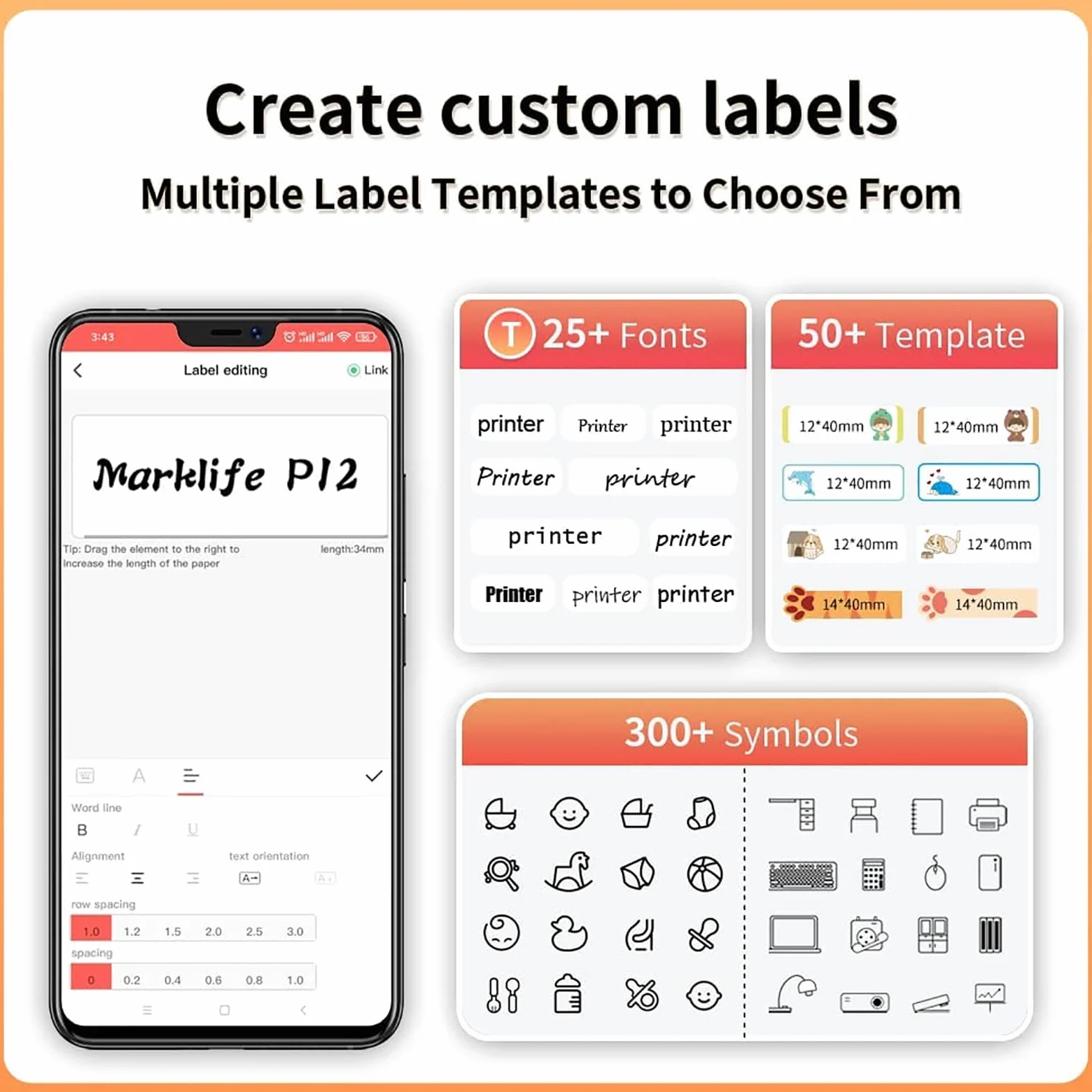 TsoLay Mini Etichettatrice Portatile Bluetooth, Stampante Termica per Adesivi con Input Vocale E Stampa Batch, per Casa, Ufficio, Scuola (Compatibile Solo con Android)