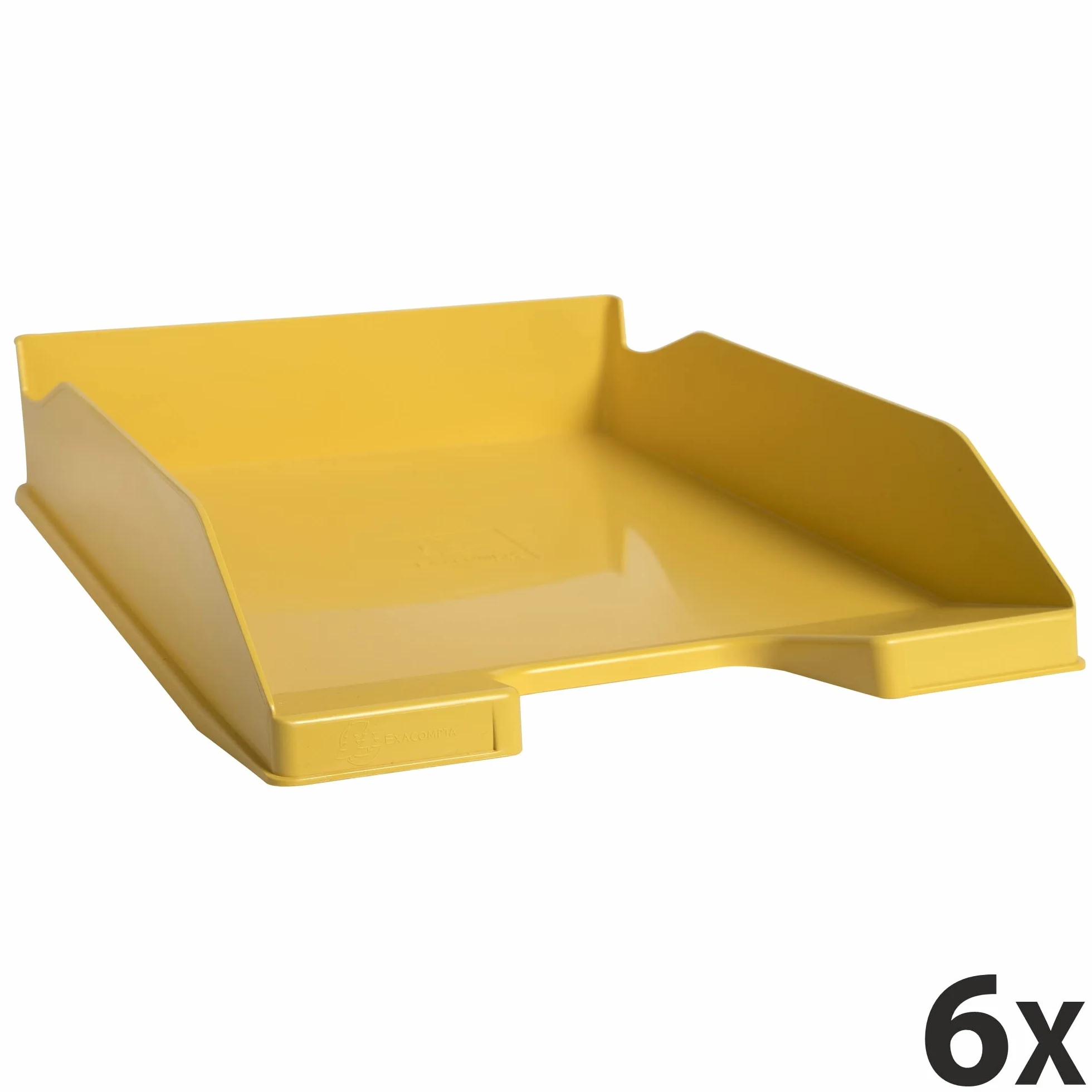 Exacompta - Ref. 113208D - Set di 6 vassoi per posta COMBO MIDI Bee Blue - per documenti in formato A4+ - dimensioni 34,6 x 25,5 x 6,5 cm - colore zafferano