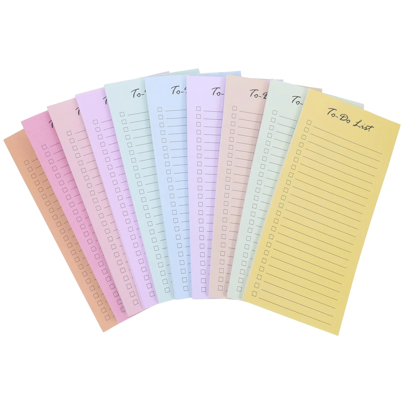 Holibanna 50 Fogli Blocchetti Adesivi Color Pastello 10 Pezzi Organizer Lista Acquisti e Compiti