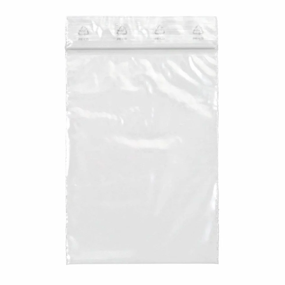 Buste Polietilene con Chiusura Grip Richiudibili 8x12 cm Trasparenti TG80120
