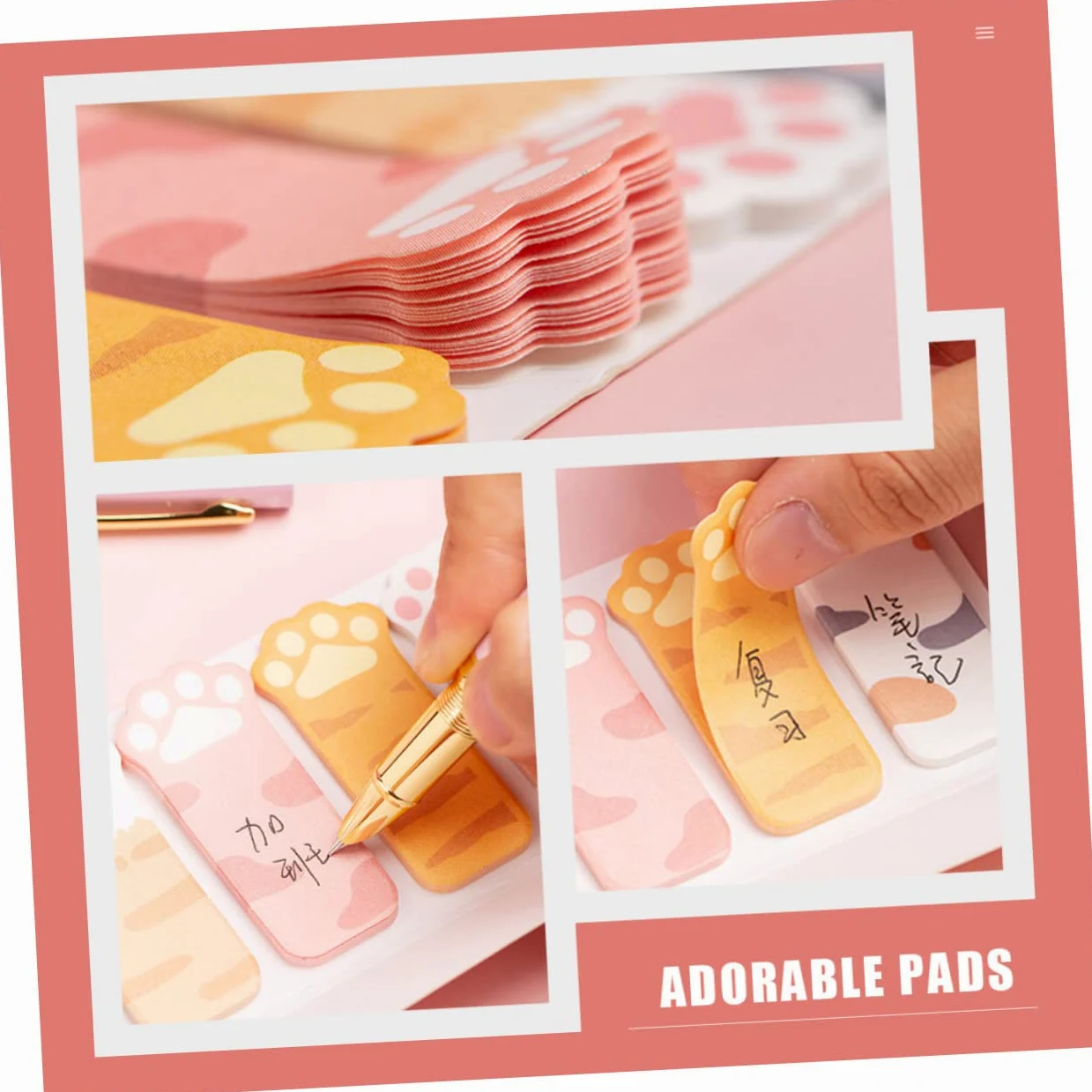 STOBOK 12pezzi Sticky Tabs Decorativi Forma Di Zampa Blocchetti Adesivi Autoadesivi Per Appunti e Segnapagina Perfetti Per Ufficio e Scuola