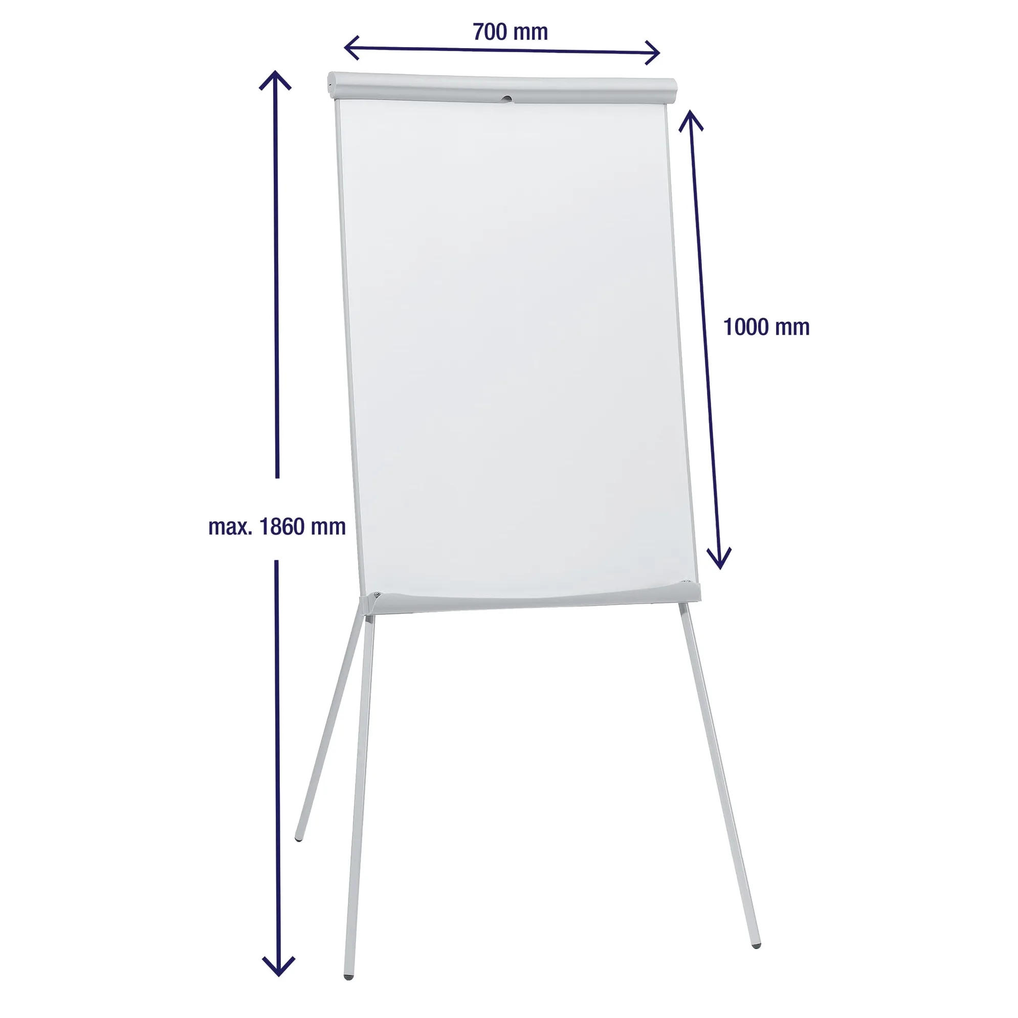 Franken - Lavagna Flipchart U-Act Modello standard, 95 x 70, 70 x 100 cm, grigio.