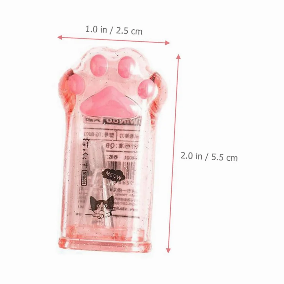 TEHAUX 20pezzi Temperamatite Manuale Kawaii Per Design Forma Di Zampa Di Gatto Cancelleria Carina Per Scuola e Ufficio Facile Da Trasportare e Utilizzare