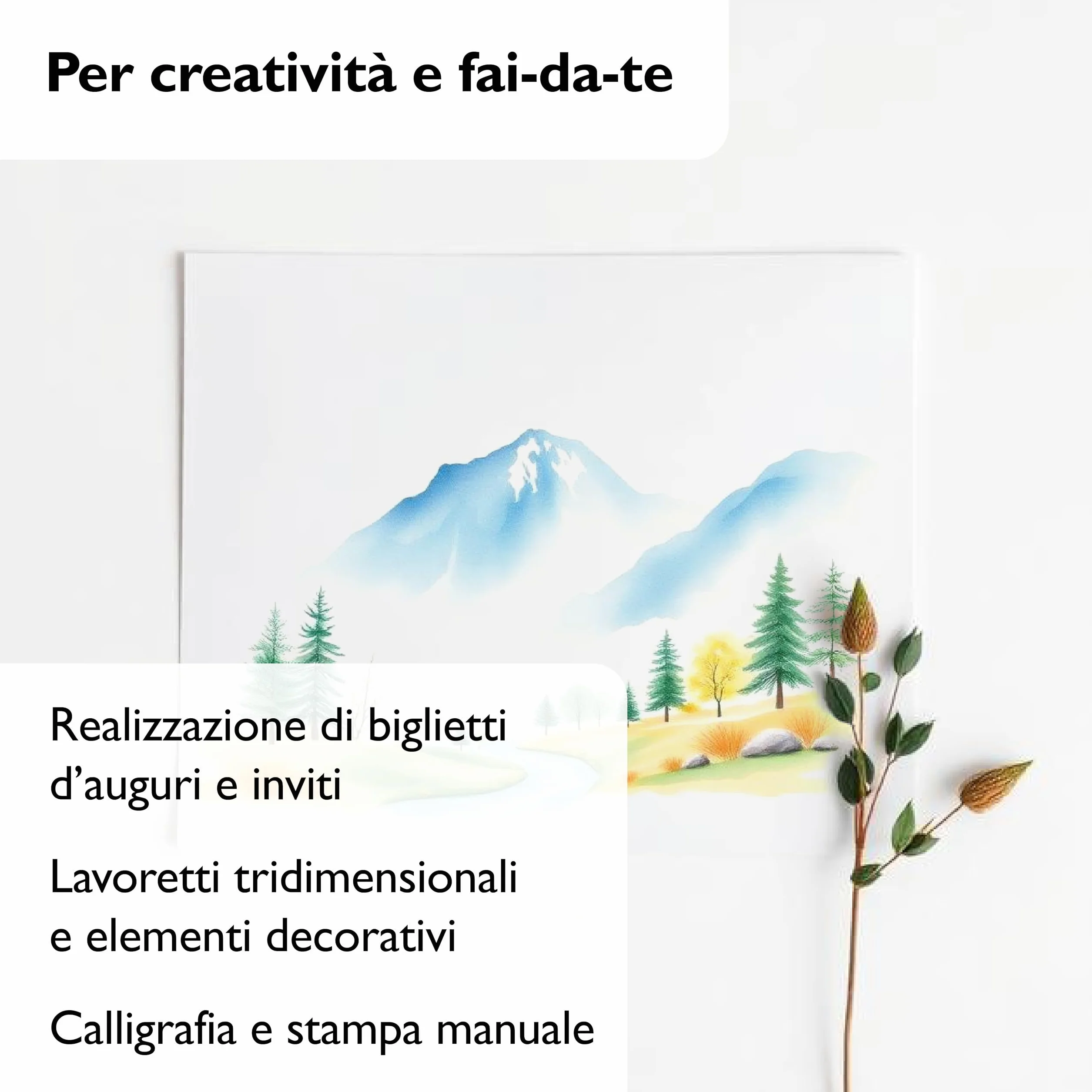 Carta A4 300g/mq Bianco 50 fogli 21x29,7 cm per Stampe Professionali