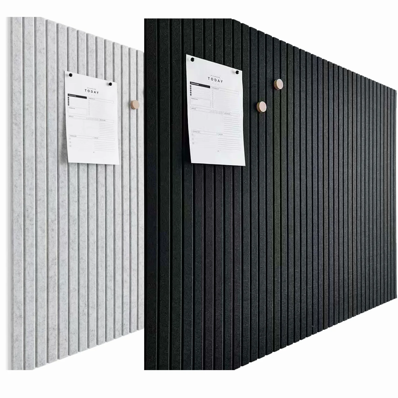 Bacheca in sughero da 12 pezzi per pareti, bacheca in feltro da 12x12 pollici per la cucina di casa, la scuola, l'ufficio, parete decorativa fai da te, grigio chiaro