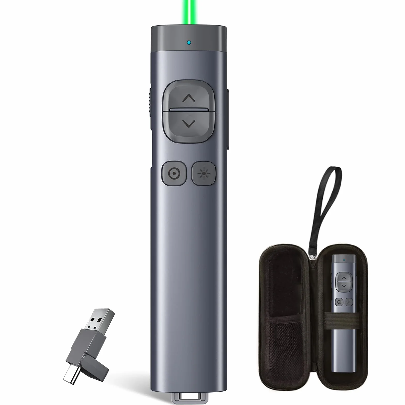 Norwii N97s - Clicker per presentazioni PowerPoint, PowerPoint Clicker, Presentazione Rremota, Bluetooth Wireless Presenter, Puntatore digitale per schermo TV