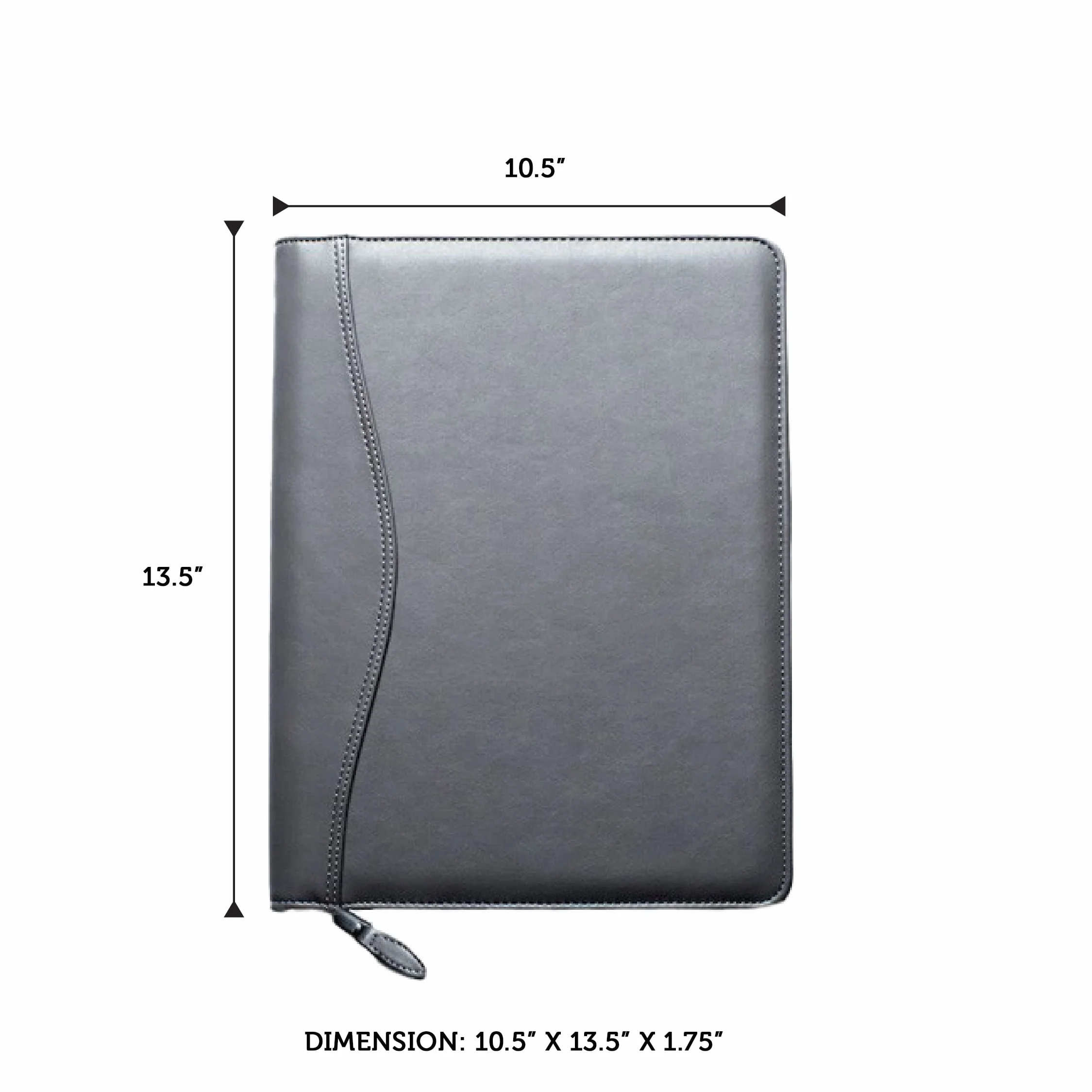 Planner Pad Copertura a 7 anelli, adatta per agenda di dimensioni da 8 1/2 "x 28", grigio