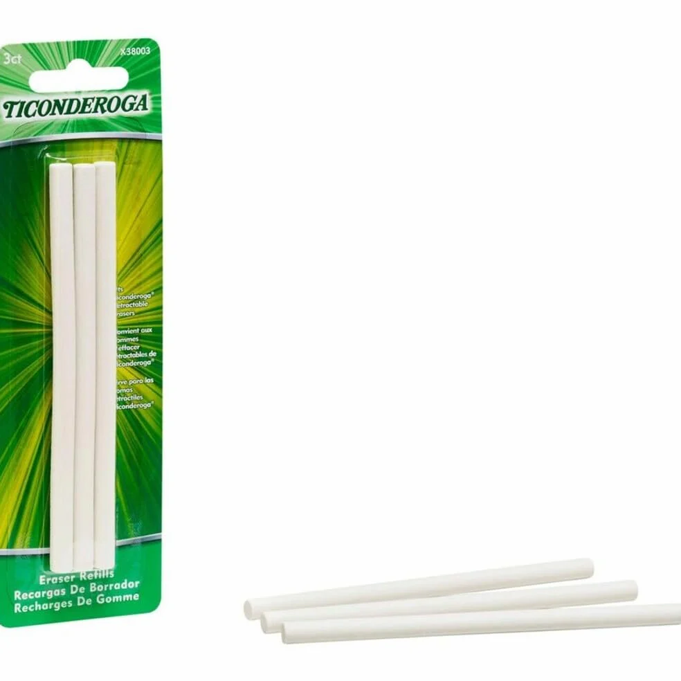 Dixon Ticonderoga DIX38003 - Gomme retrattili per grado K-12, colore: Bianco