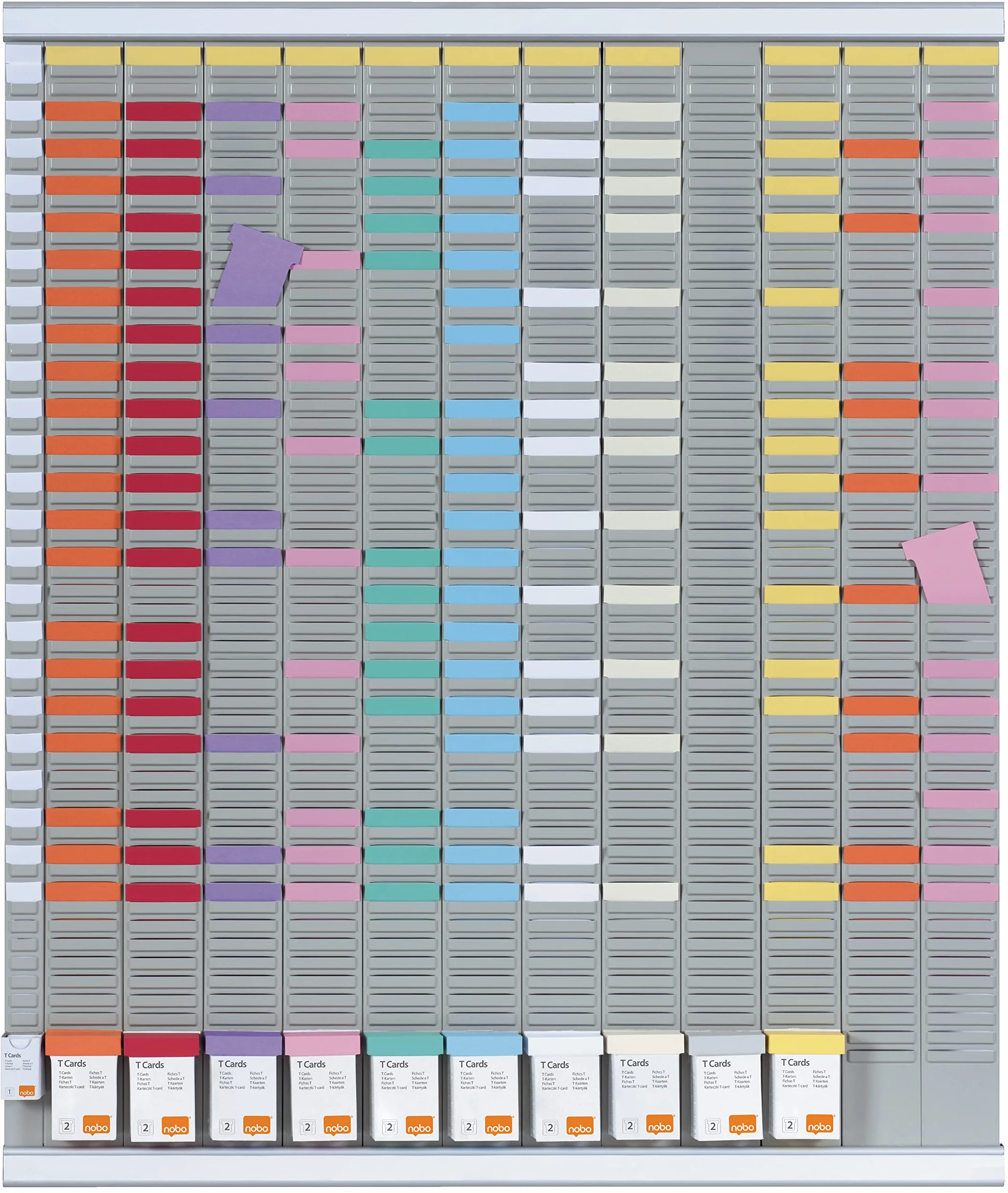 Nobo T-Card Kit - Planner annuale 13 col. 54 slot