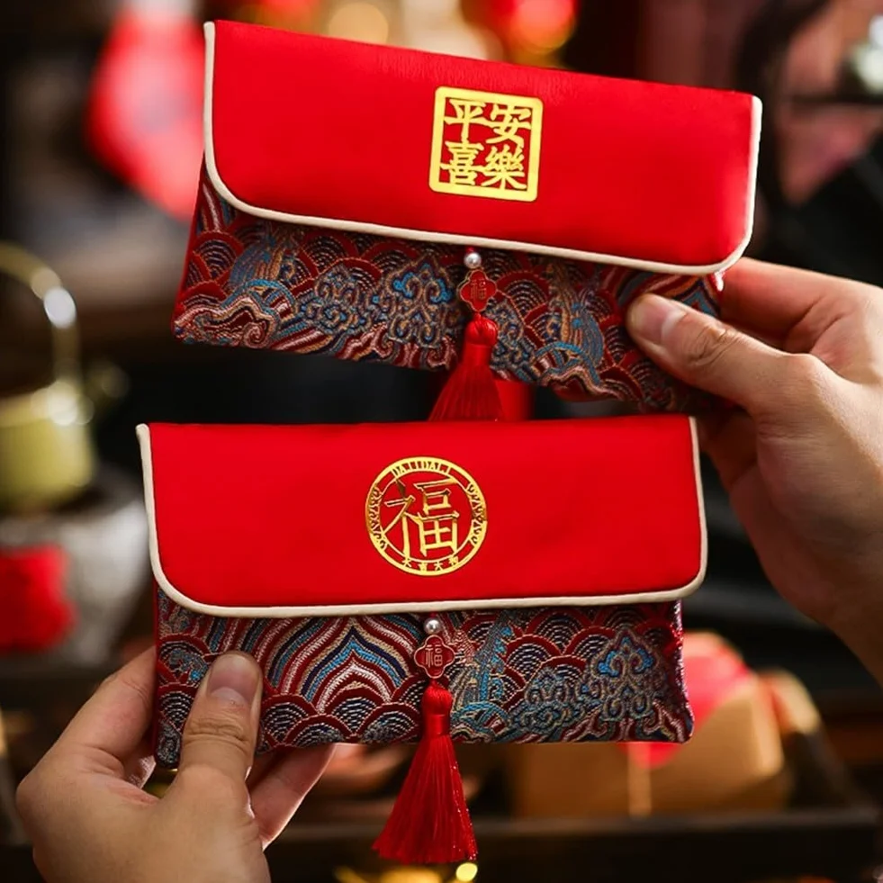 Buste Rosse di Seta Cinese Hong Bao per Capodanno Lunare Festa di Primavera