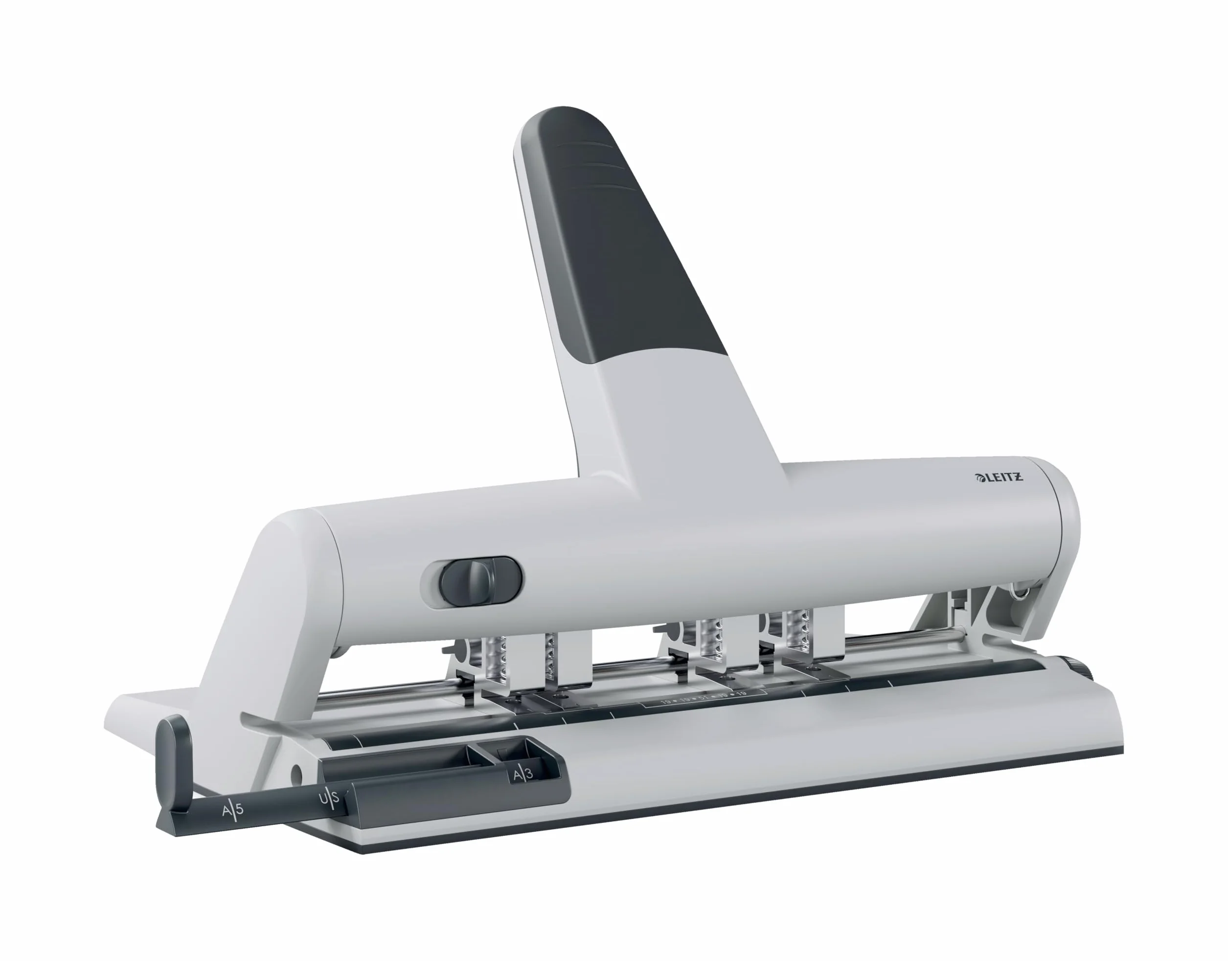Leitz AKTO Perforatrice Regolabile a Punzoni Indipendenti, Capacità fino a 30 fogli, Argento, Metallo, Fino a 6 Fori, 51140084