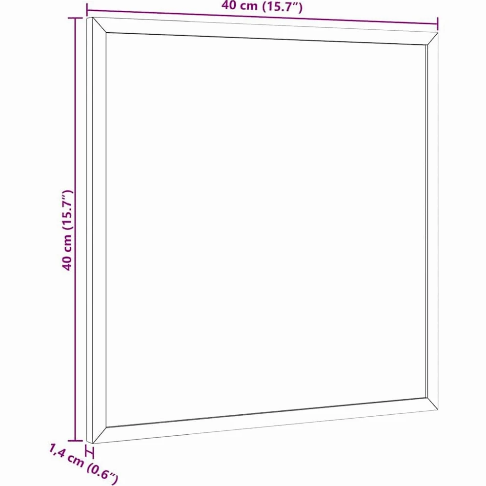 Rantry Arredo Lavagna con Cornice in Legno Massello di Pino Nero 40x40 cm, Mobilia Arredo Mobili da Interni per Camera da Letto Soggiorno Ufficio