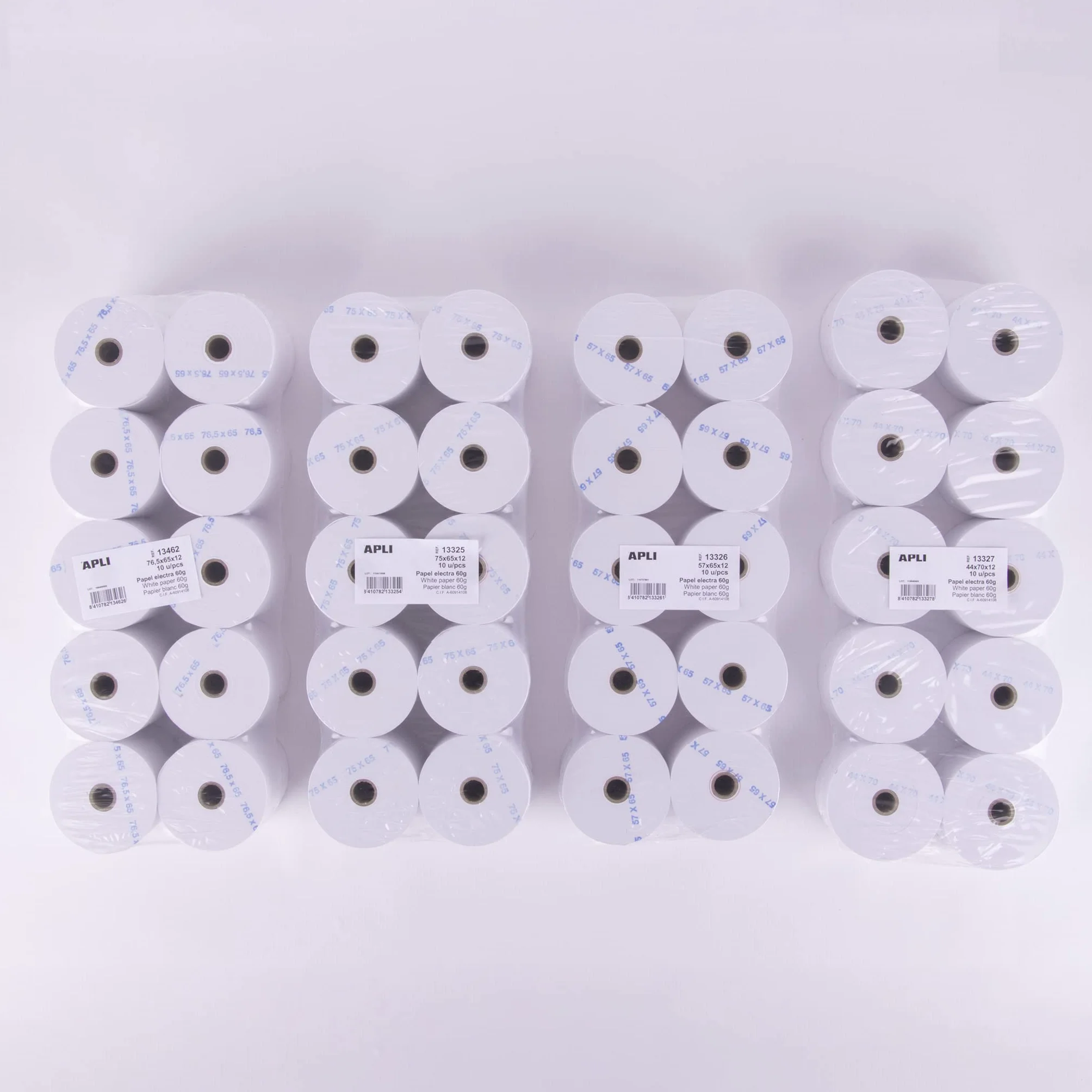 APLI Electra Carta 57 x 65 x 12 mm Bianco 10 Rotoli