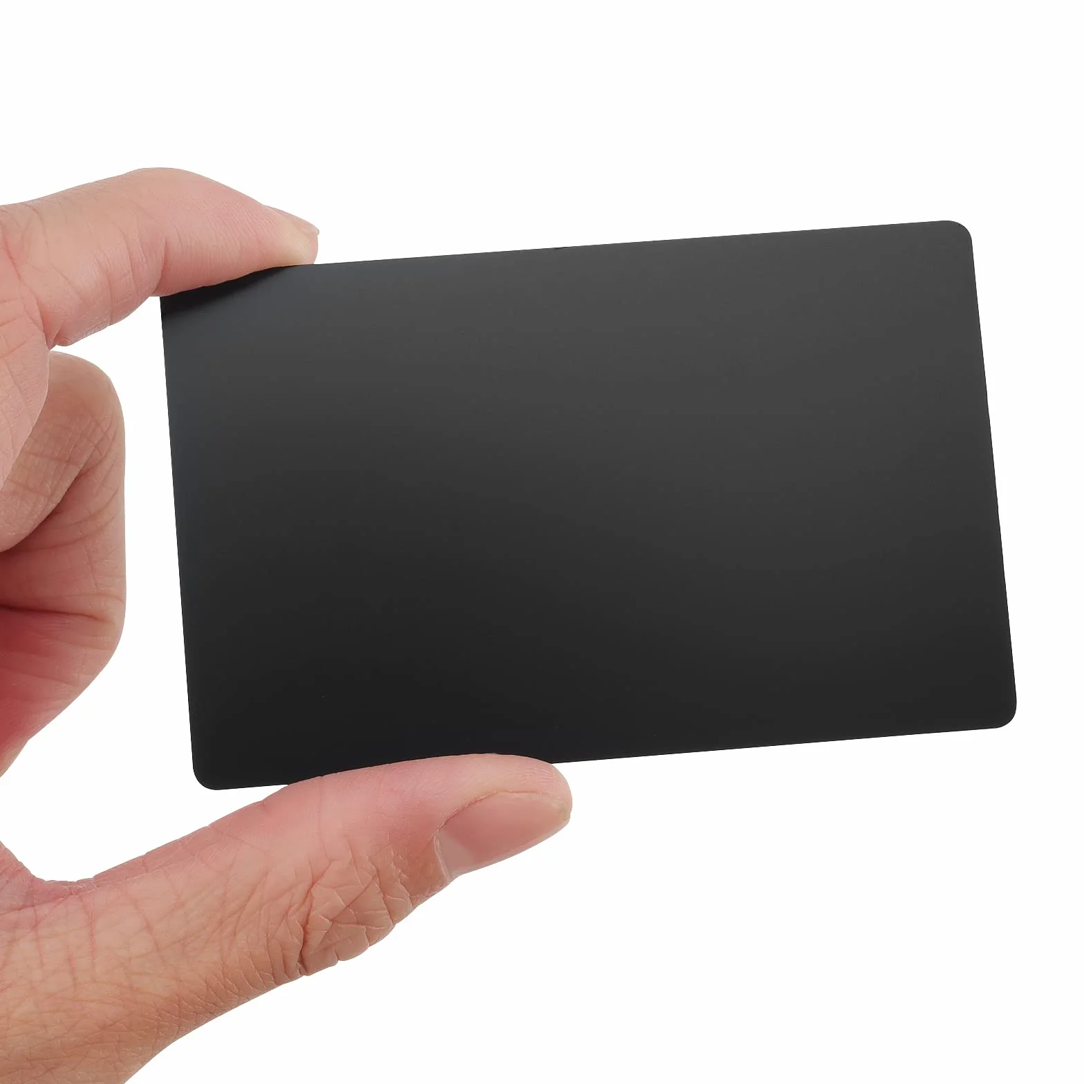 Biglietti da visita in metallo alluminio nero 86 x 54 mm 0,45 mm incisione laser