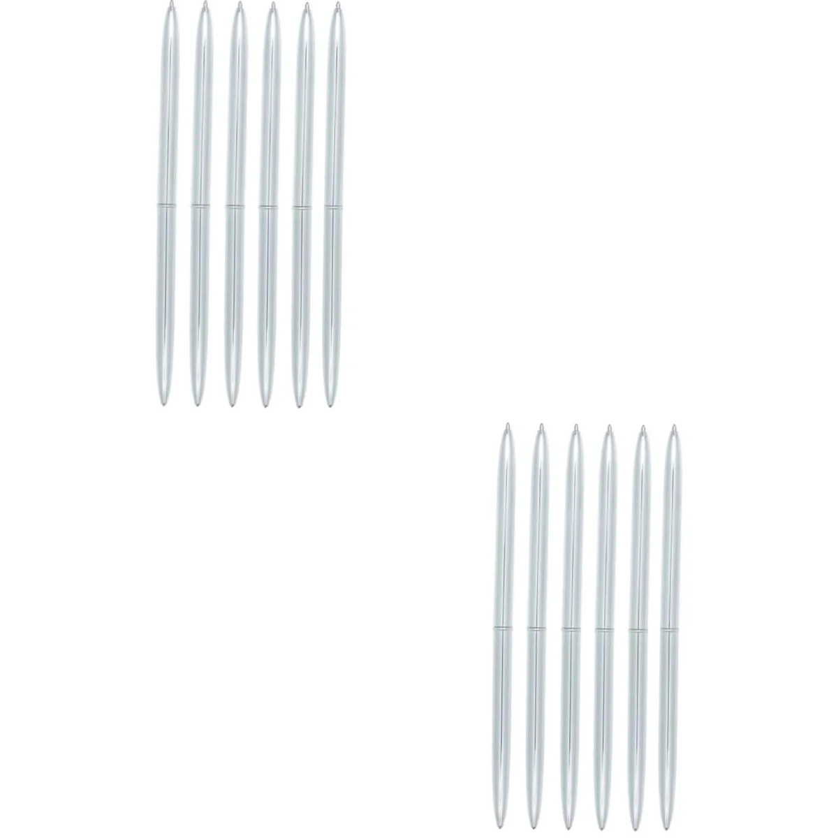 MAGICLULU 2 Set Di Penne A Sfera in Metallo Per Ufficio E Scuola Doppia Rotazione Penne Estetiche Per La Scuola Penne A Sfera Leggere Penna A Inchiostro Nero 6 Pezzi*2
