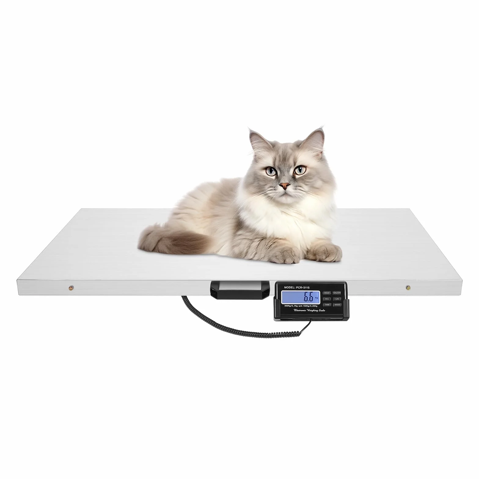 Bilancia per cani di taglia grande, 300 kg, bilancia veterinaria elettronica per cani con display LCD, bilancia per animali domestici di grandi dimensioni