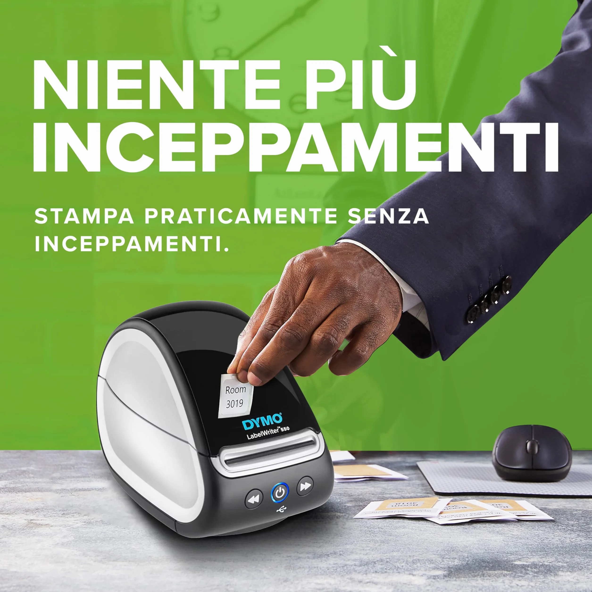DYMO LabelWriter 550 stampante di etichette termica diretta riconoscimento automatico