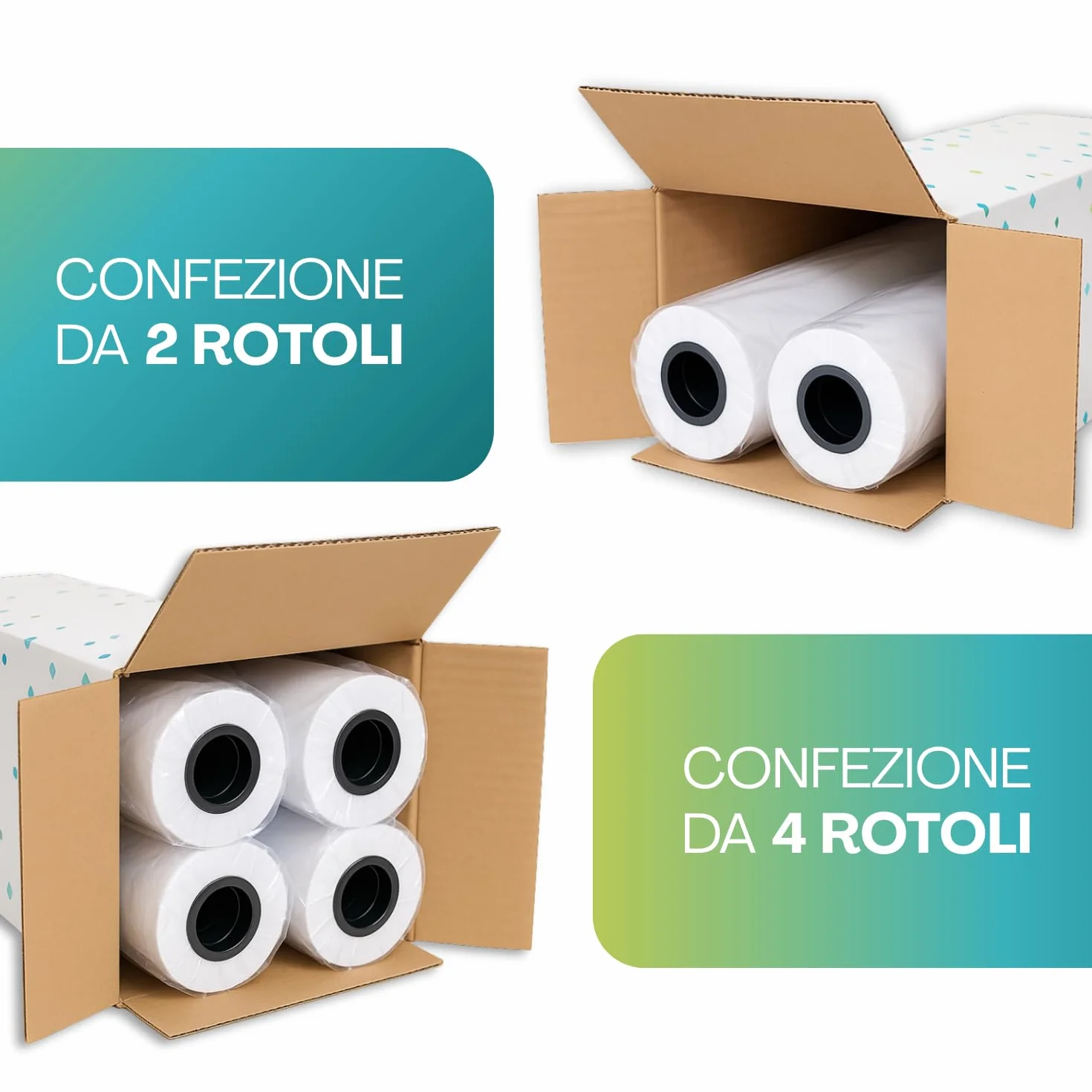 Palucart Carta Plotter 61 cm 50 m 90 gr mq 4 Rotolo