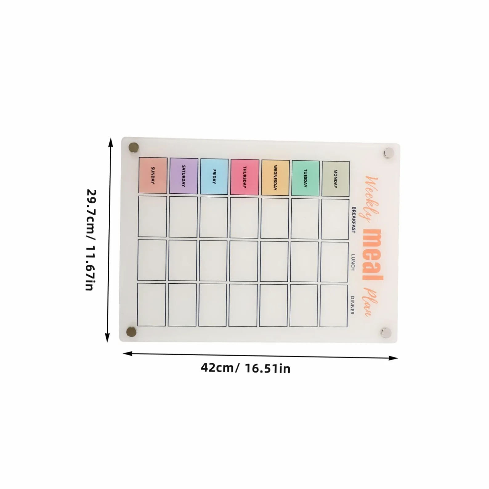 Housoutil Planner Magnetico Per Frigorifero Planner Settimanale Riutilizzabile Superficie Cancellabile Design Elegante Per Organizzazione Casa e Ufficio