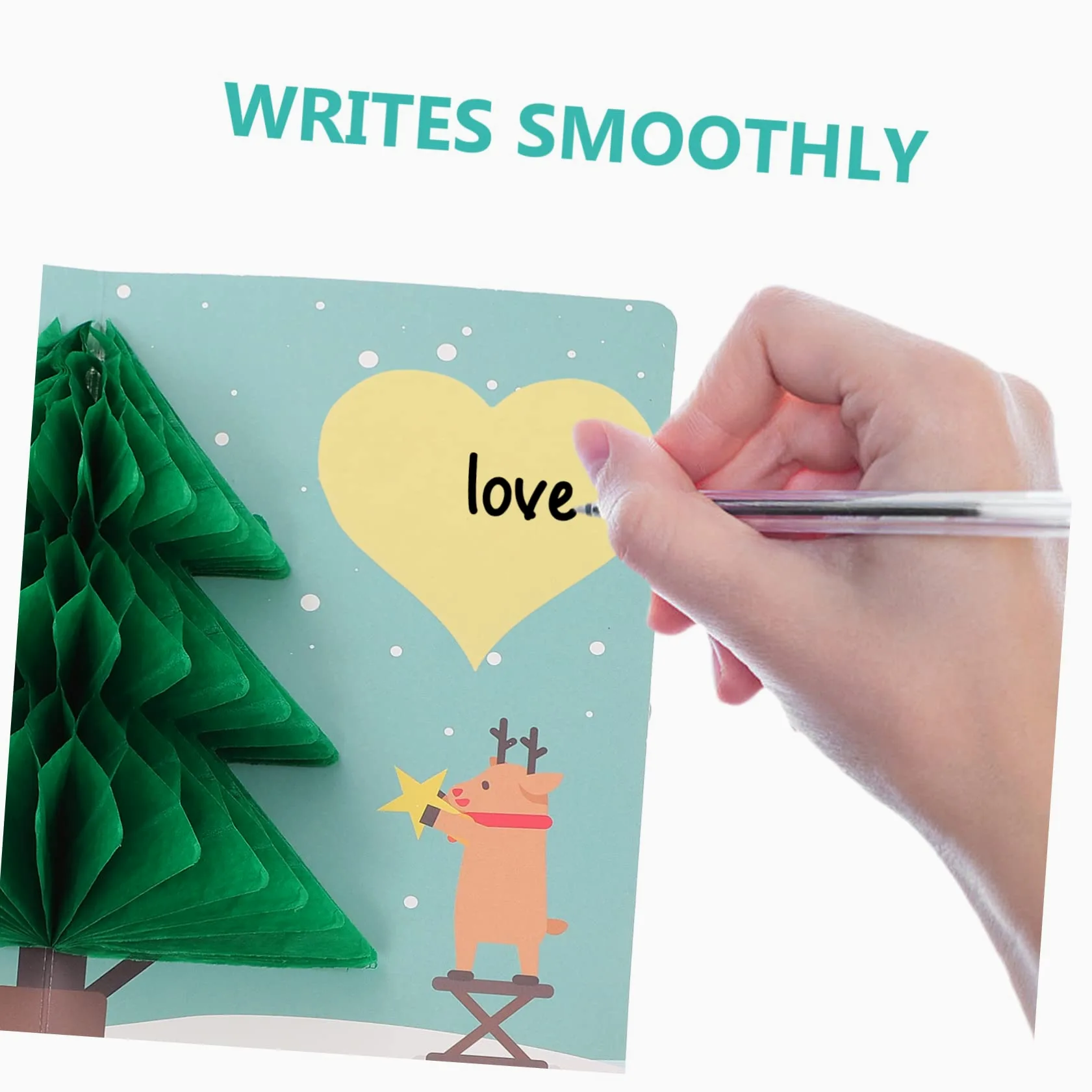 STOBOK 300 Pz Carta d'amore appunti appunti Carino adesivi biglietti d'auguri etichette blocco note a cuore promemoria appiccicosi A forma di cuore inceppamento della carta foglio bianco