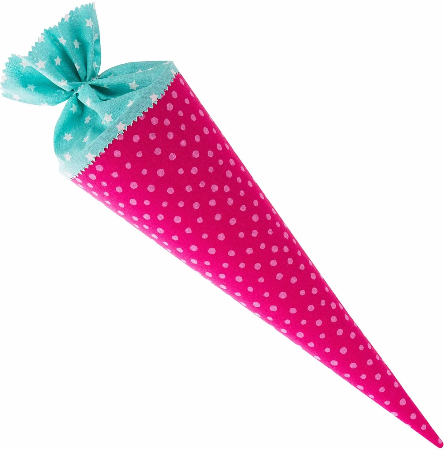 Goldbuch Tessuto Scuola Motivo a Pois e Stelle 35 cm Sacchetto di Zucchero Rosa Turchese Confezione Regalo 93 554