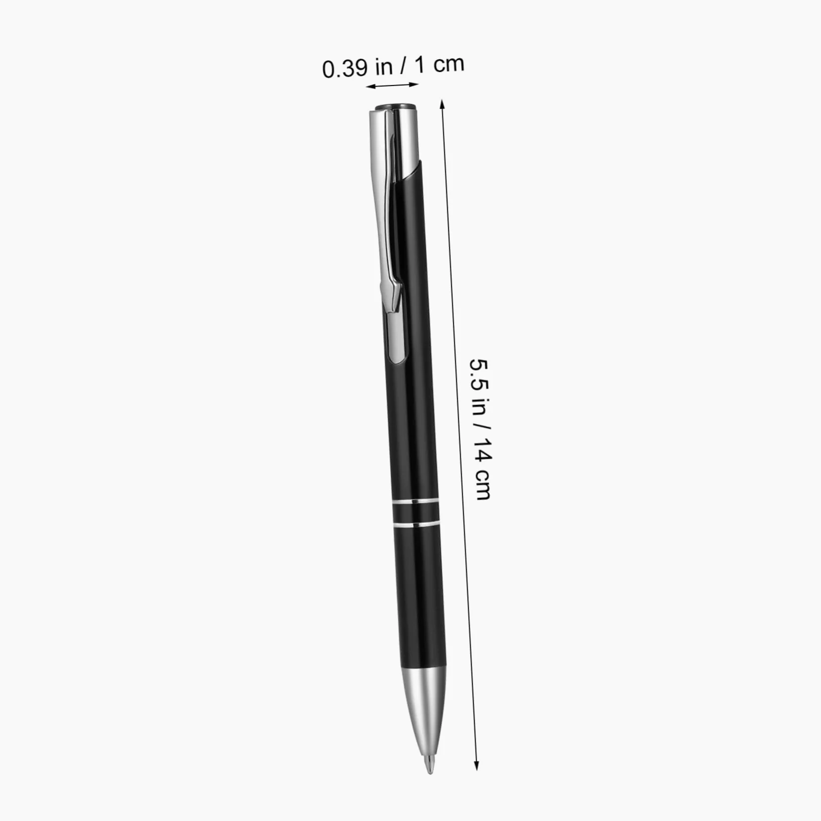 12 Pz penne a sfera punta fine penna da ufficio penne a sfera a punta fine penna uniforme sottili penne a sfera metalliche penne professionali penne metallizzate Black