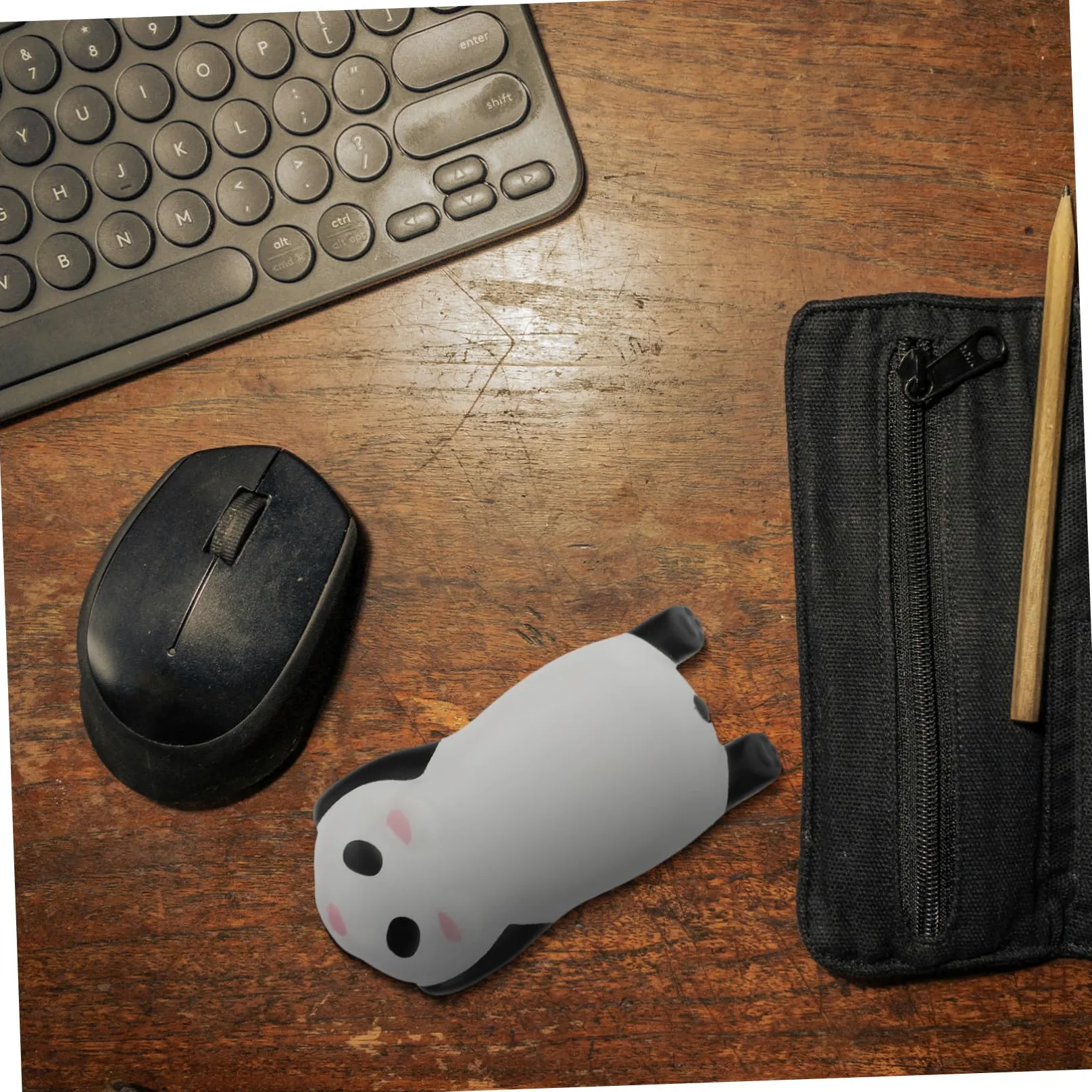 LALAFINA 3pezzi Cuscino Ergonomico Per Polso Forma Di Panda Poggiapolsi Mouse Pu Per Ufficio e Casa Supporto Per Polso Morbido e Leggero Tappetino Mouse Portatile Con Design Carino Per