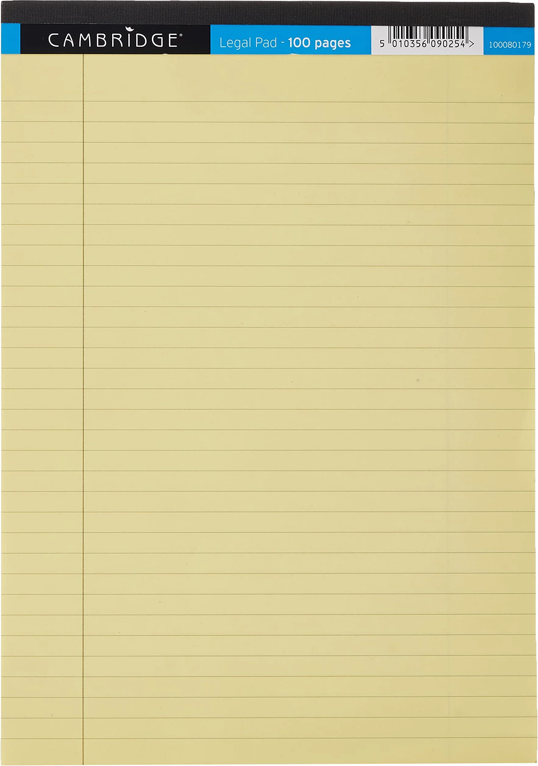 Cambridge A4 Pad legale Quaderno a righe Giallo 100 pagine confezione da 5 pezzi