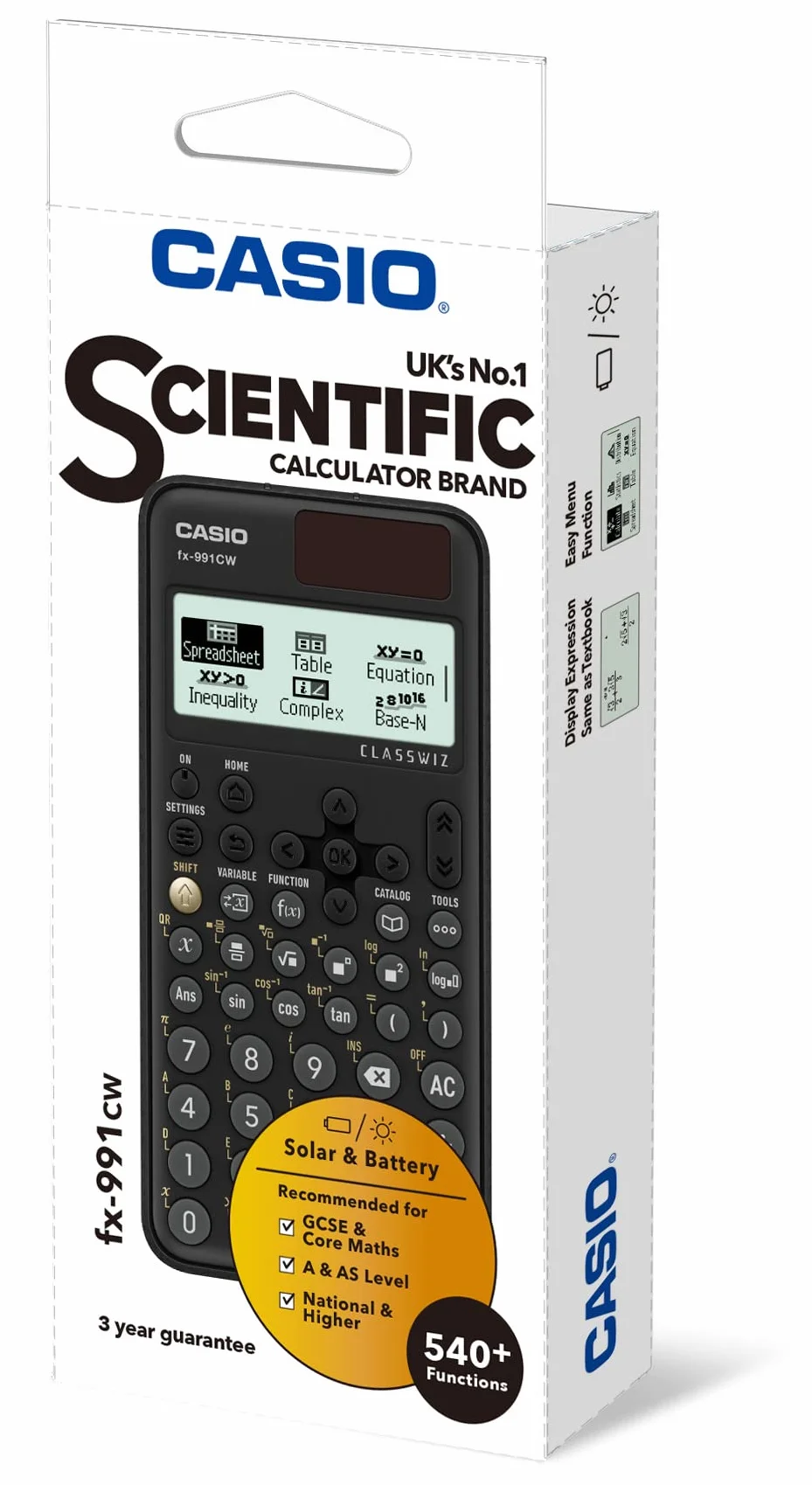 Casio fx-991CW - Calcolatrice scientifica avanzata (versione UK)