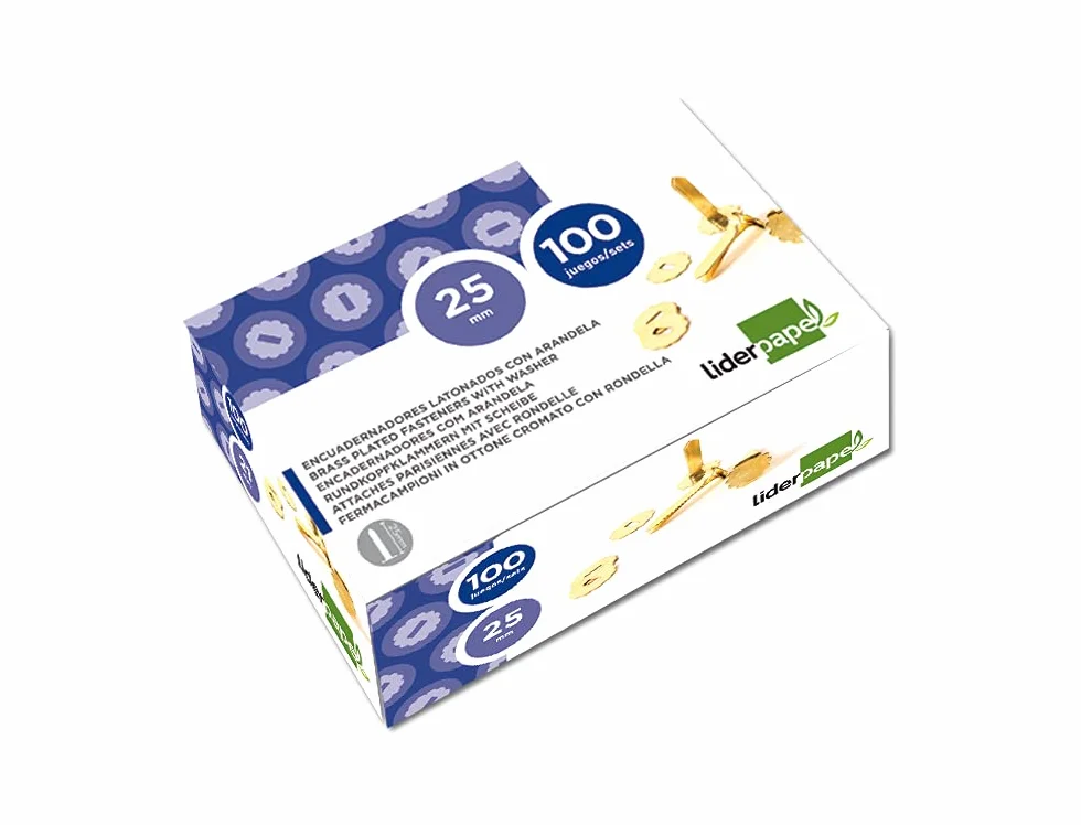 Fermagli 40 mm Liderpapel FS07 – Confezione da 100
